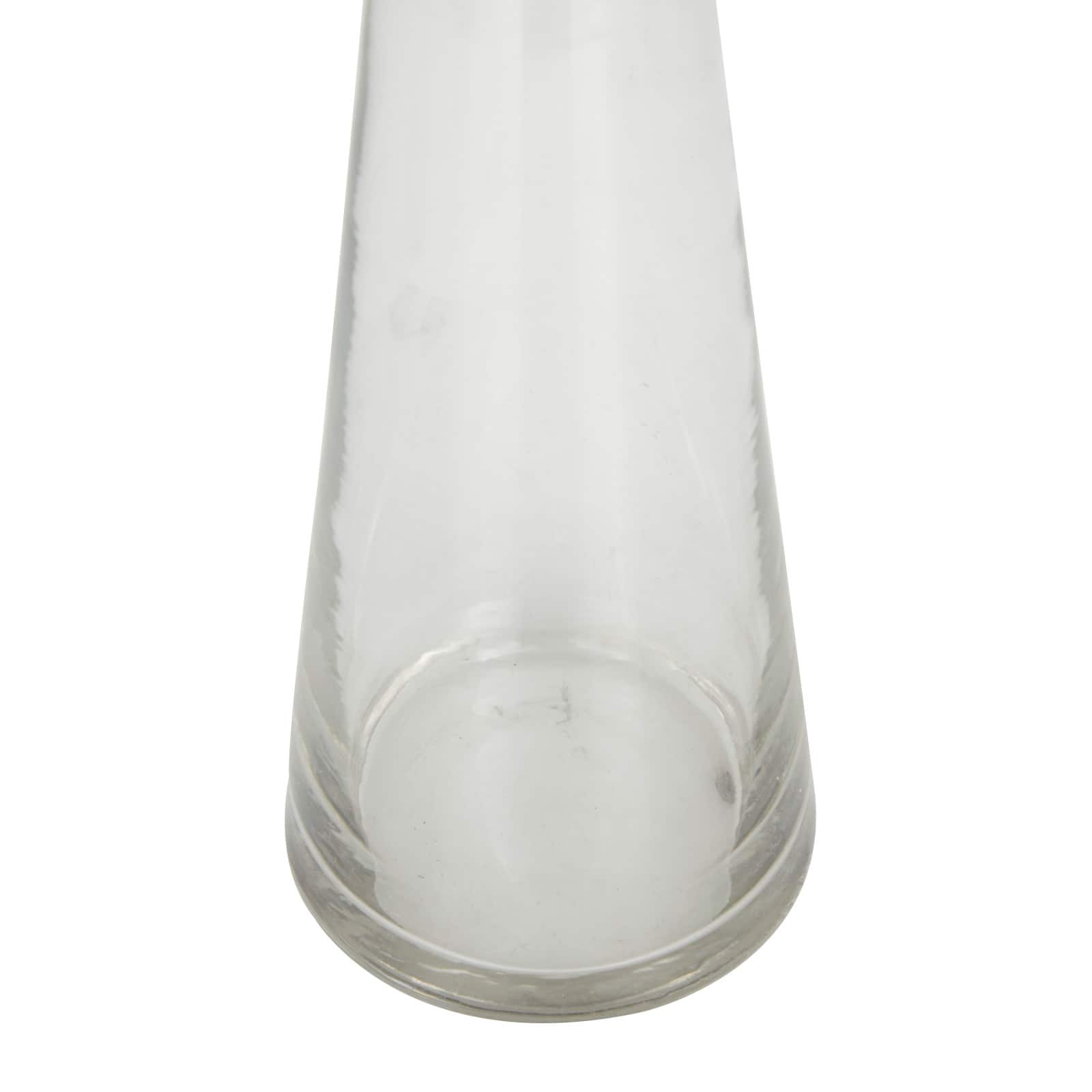 Set of 3 Clear Glass Contemporary Candle Holder, 3" x 3" x 3"