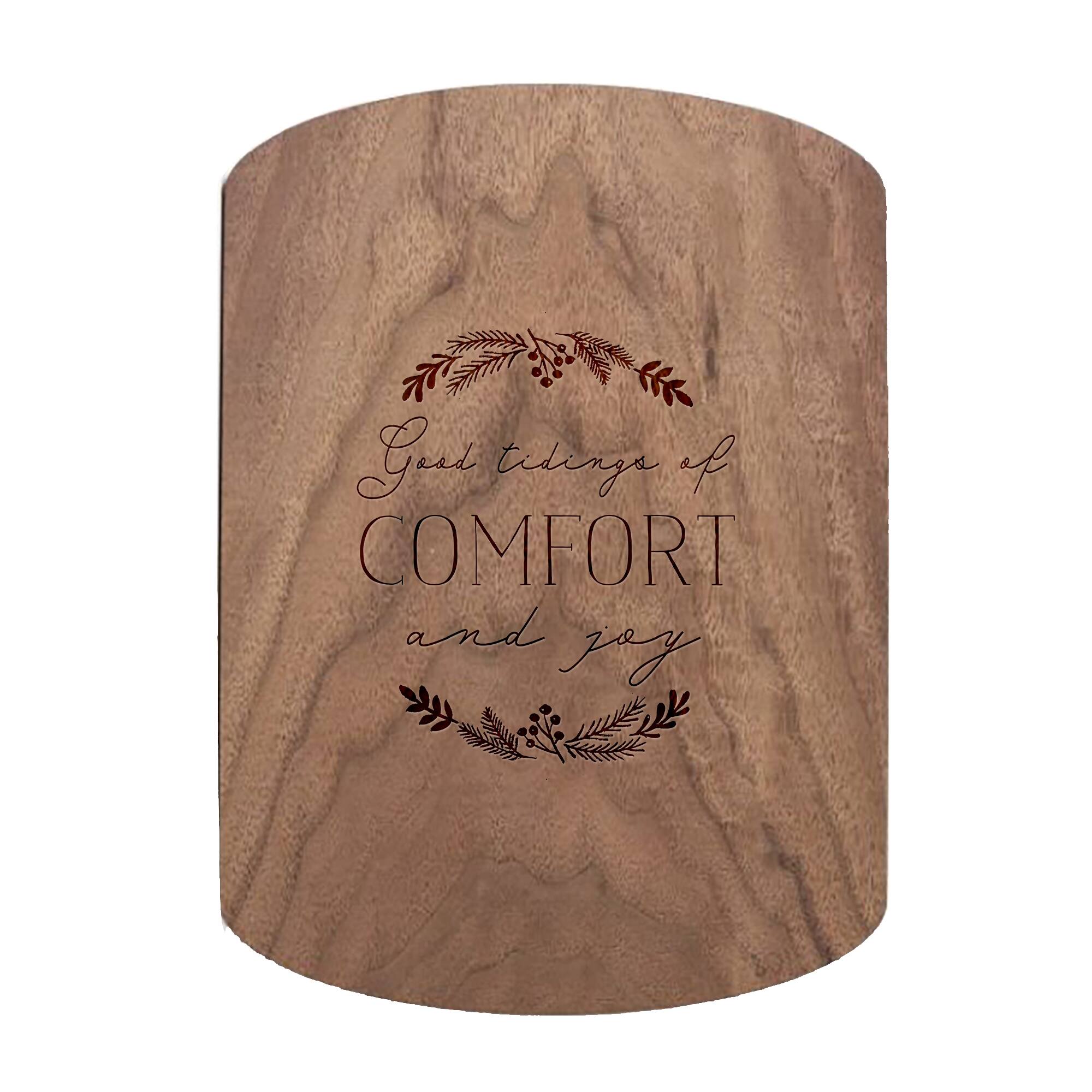 Comfort and Joy 11" x 8" Walnut Oval Cutting Board