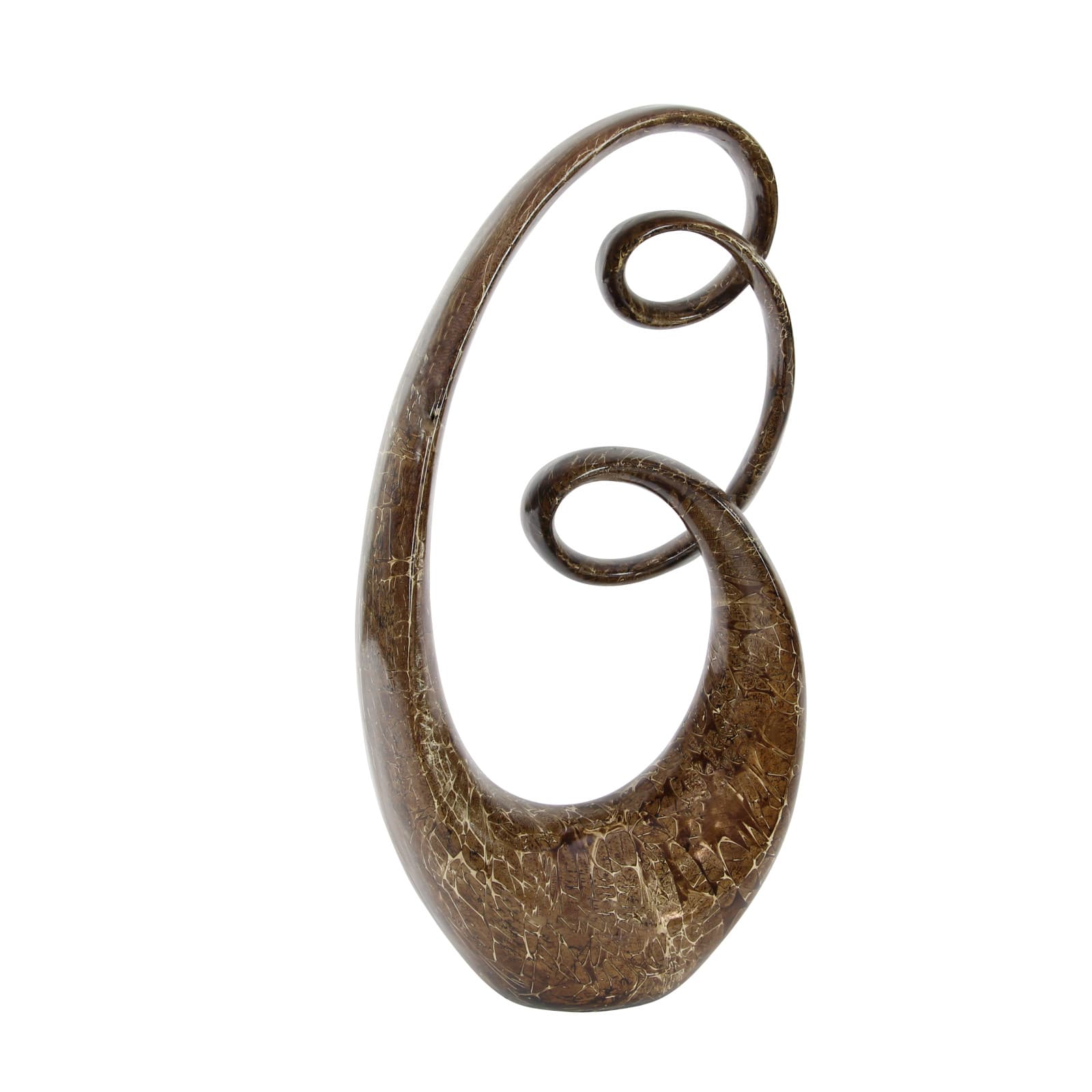 31" Brown Abstract Sculpture