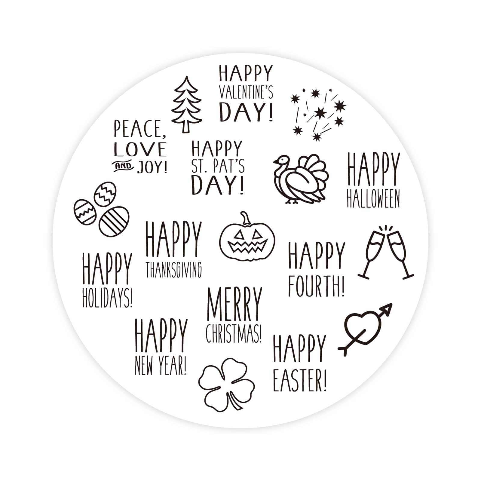 All Holiday Jar of Wood Stamps by Recollections™