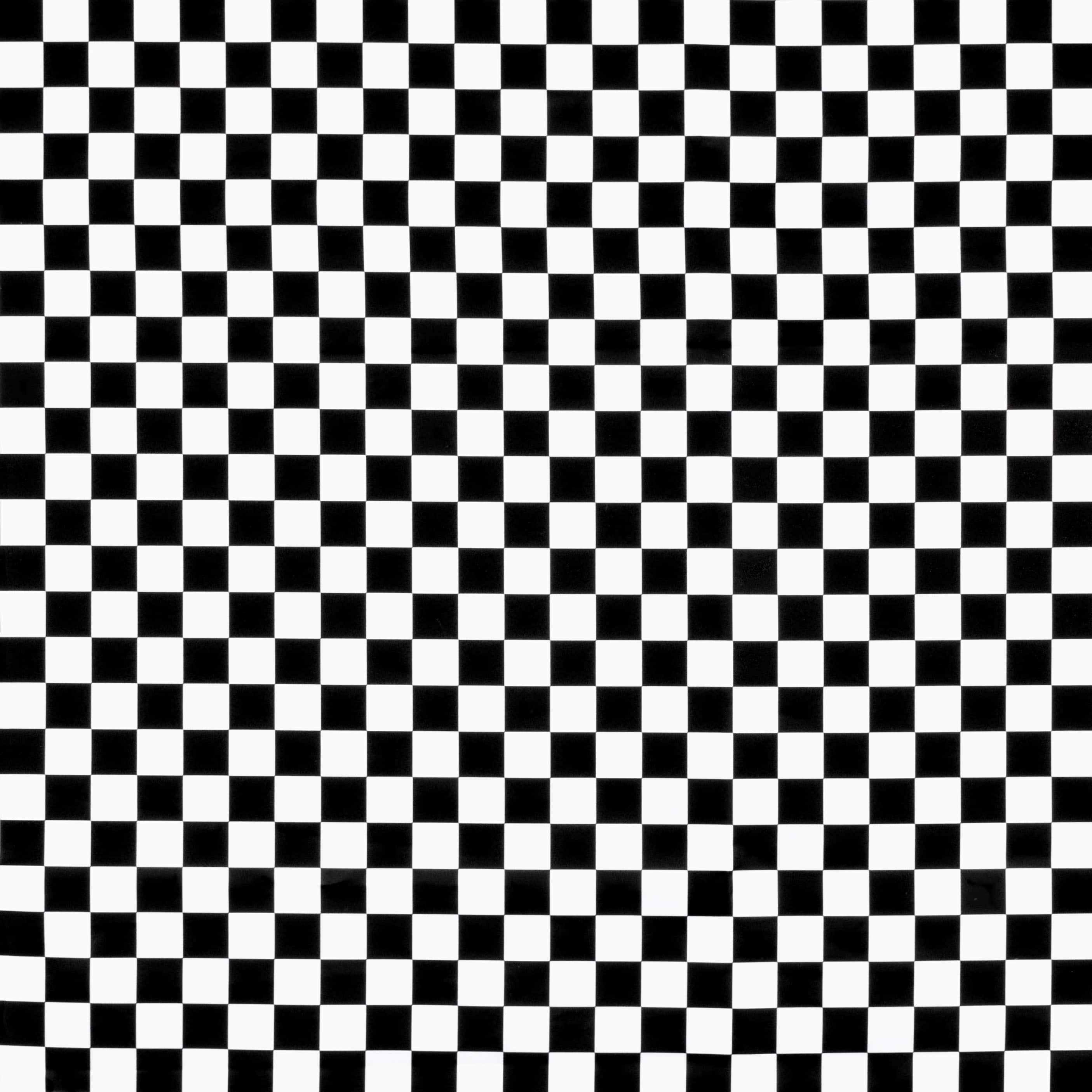 White/Black Checker Matte Satin