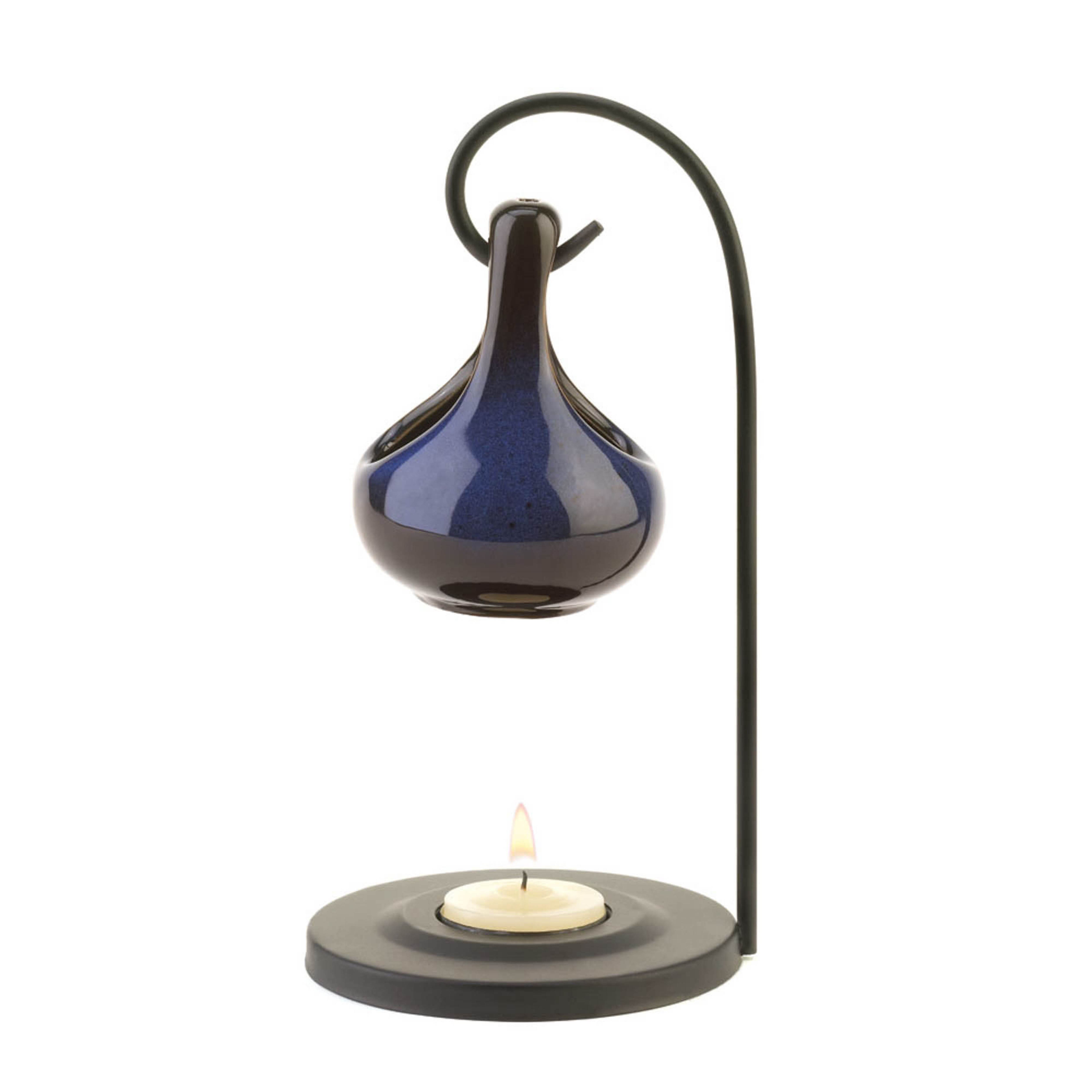 8" Cobalt Blue Porcelain Tear Drop Candle Oil Warmer