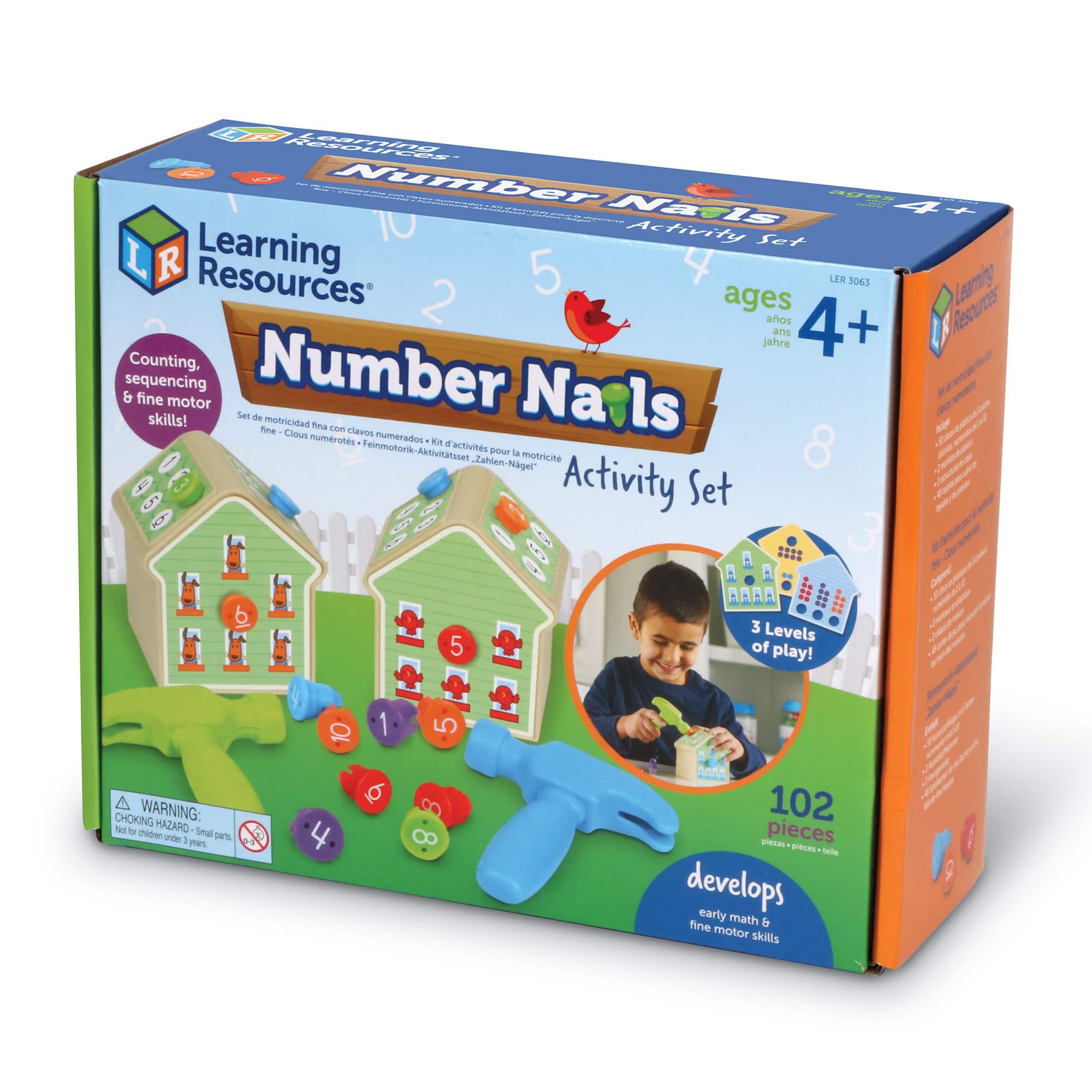 Learning Resources Number Nails! Fine Motor Math Game