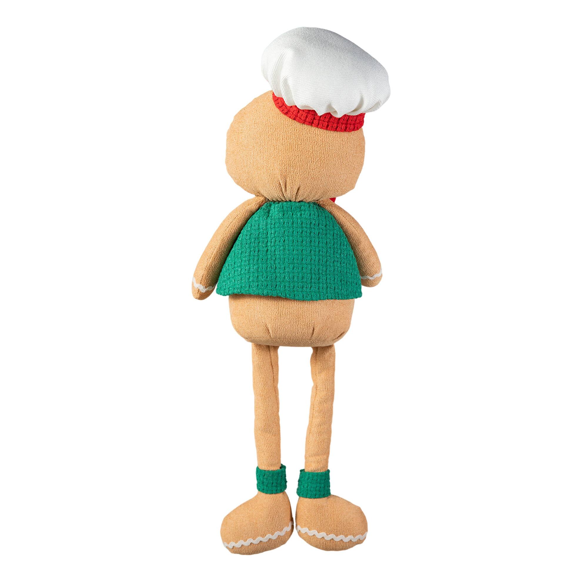 Glitzhome® 25" Fabric Christmas Gingerbread Man Shelf Sitter