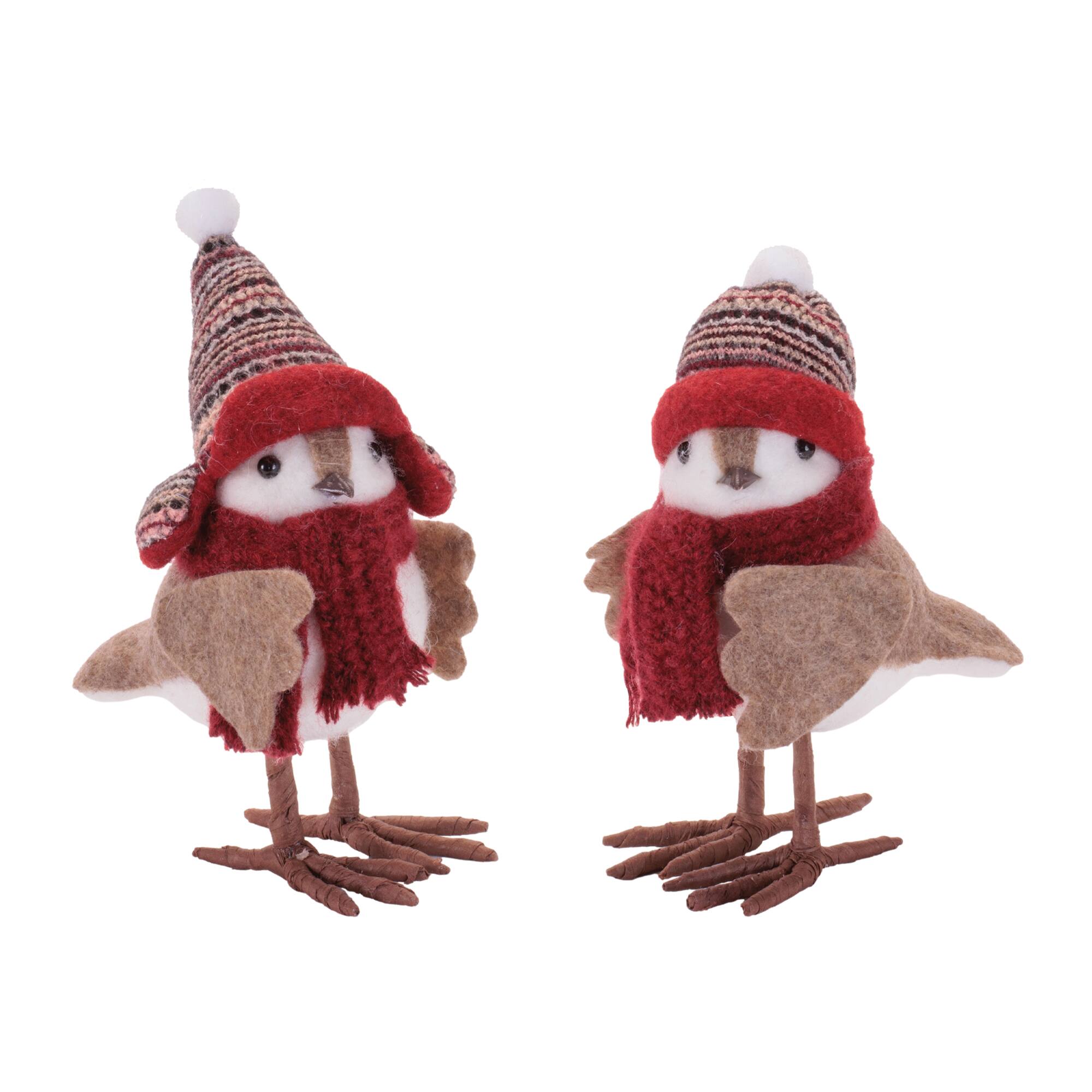 Melrose 6" Bird with Hat & Scarf Shelf Sitter Set