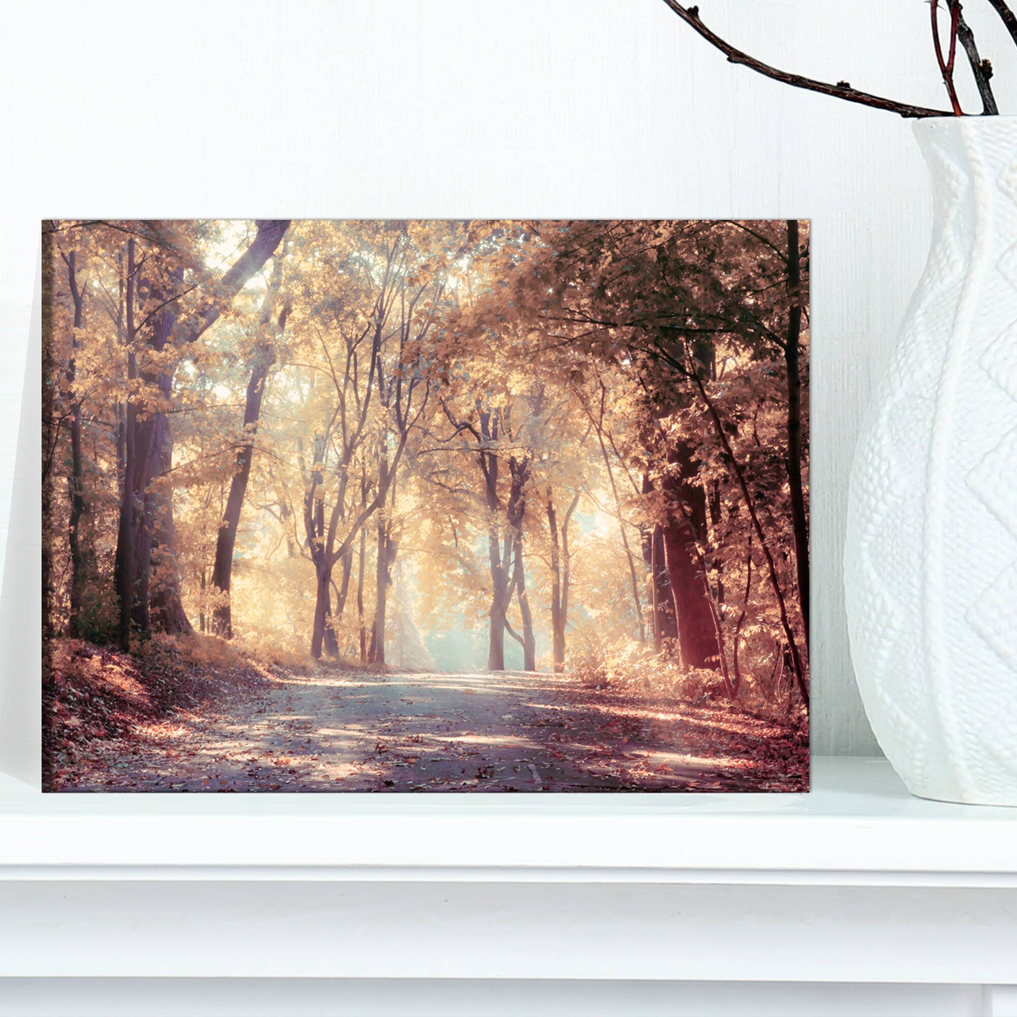Designart - Golden Autumn Beautiful Forest