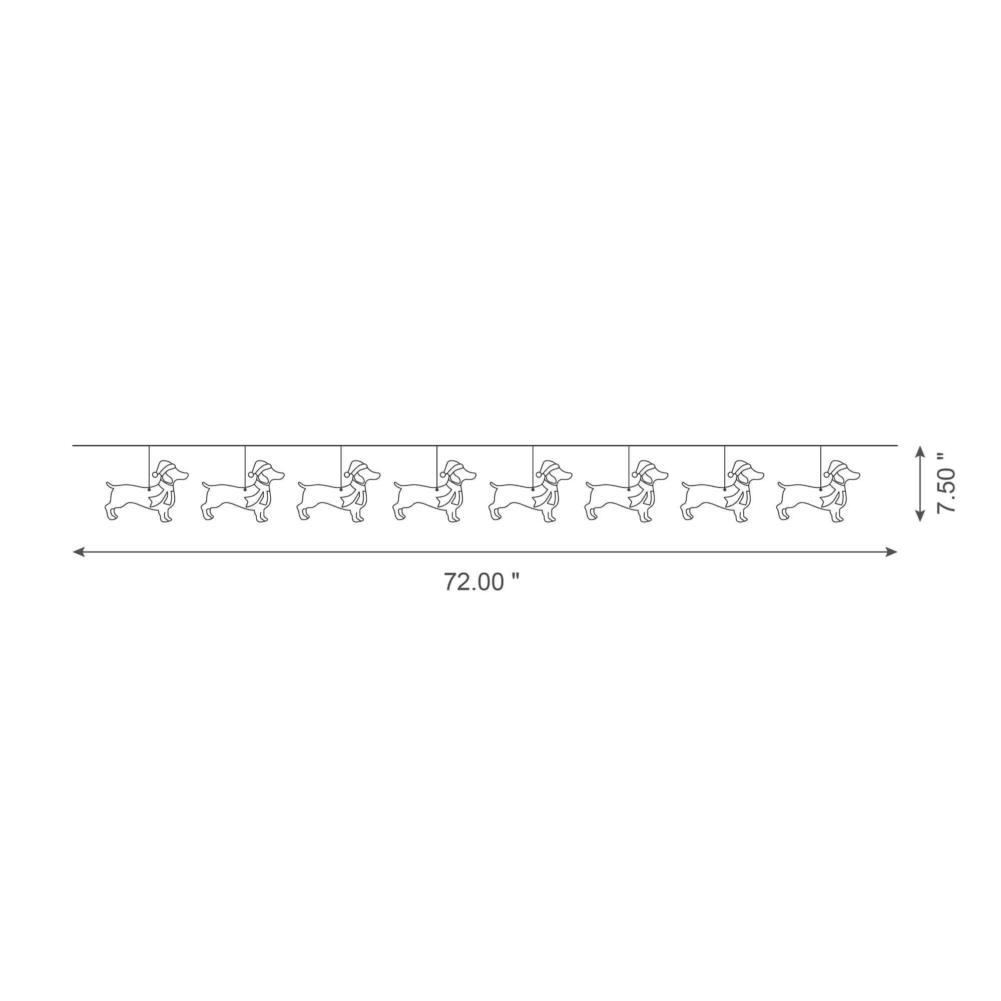 Glitzhome® 6ft. Metal Christmas Dog Garland Set