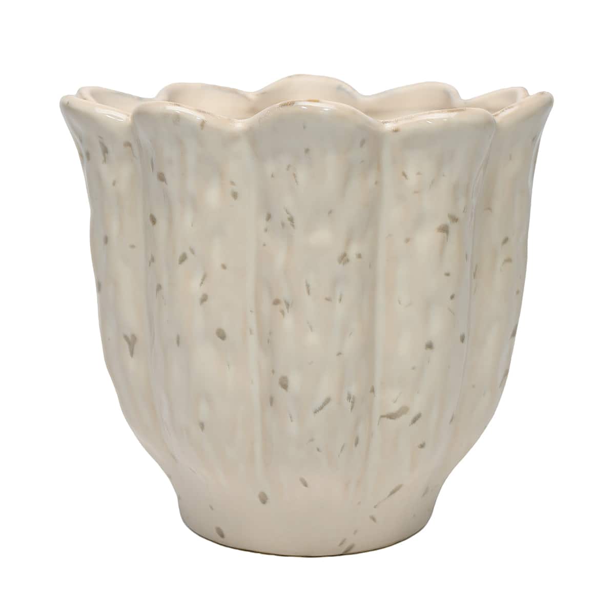 8.75" Cream Ceramic Pot by Ashland®