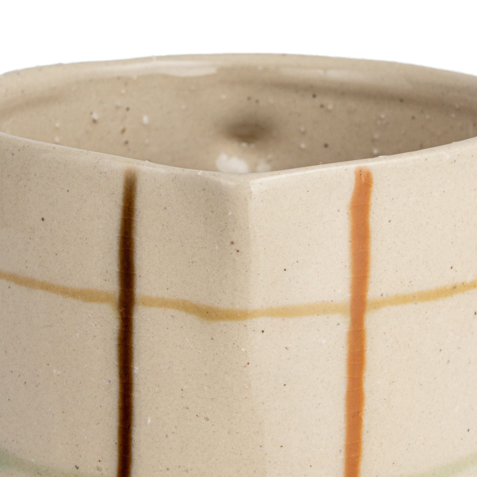 Hello Honey® 32oz. Multicolor Stoneware Pitcher with Checkered Pattern