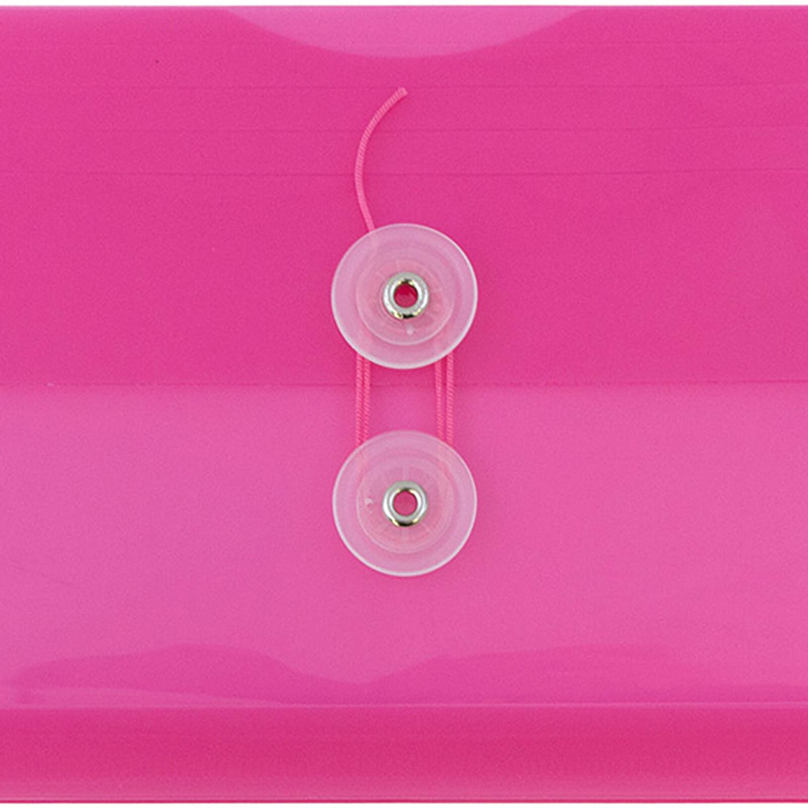 JAM Paper 5.25" x 10" Plastic #10 Business Envelope with Button and String Closure, 24ct.