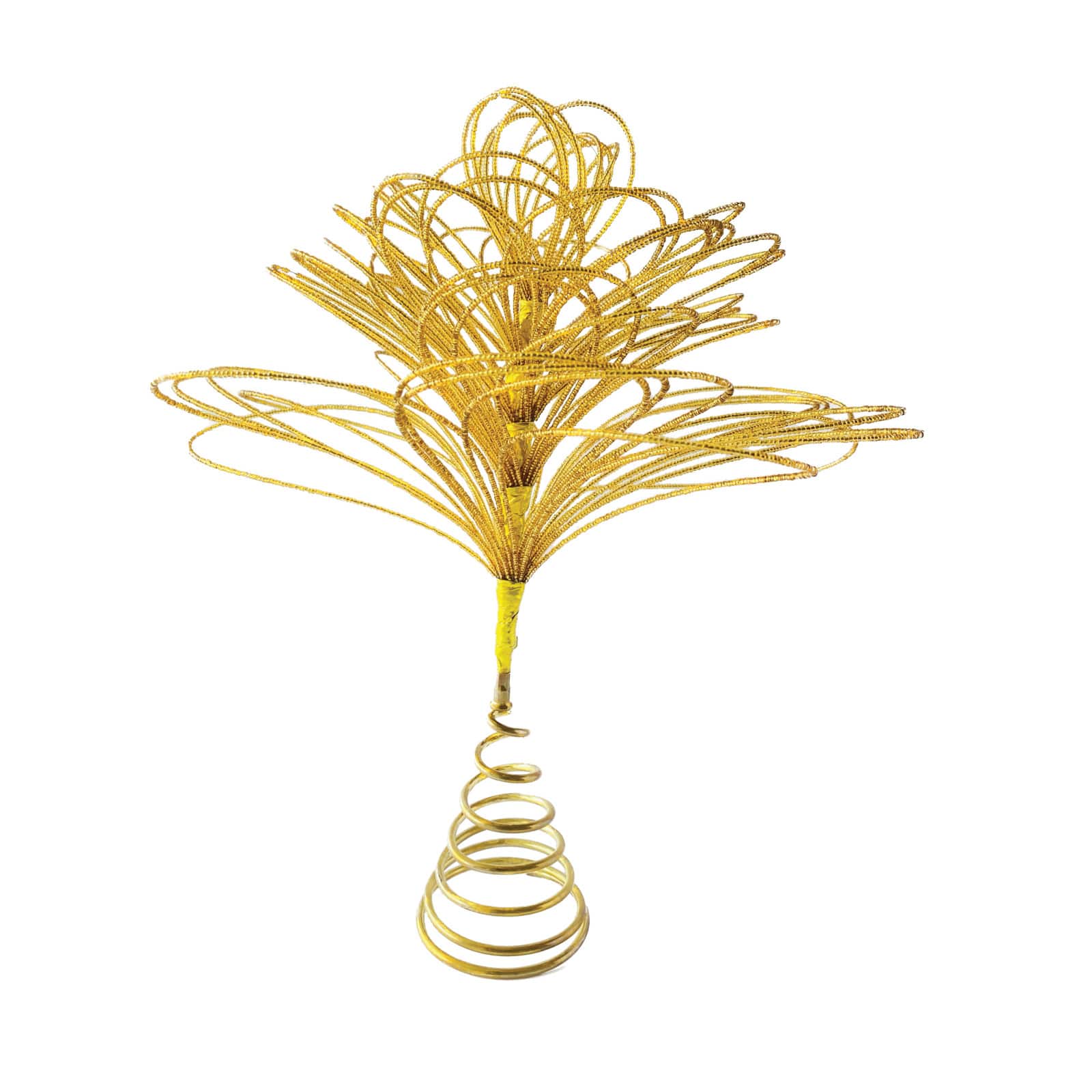 Hello Honey® 14.5" Gold Finish Metal & Glass Beaded Tree Topper