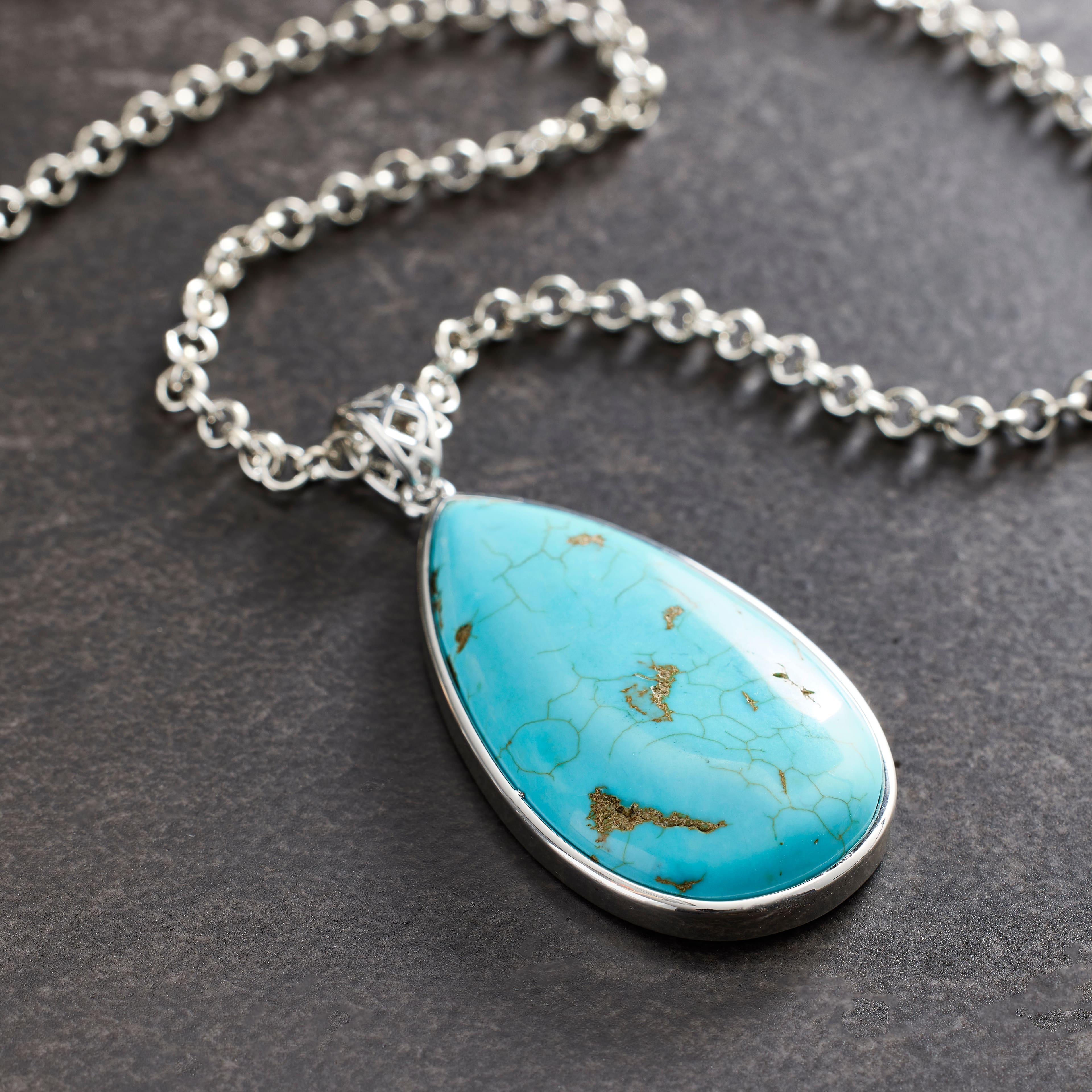 12 Pack: Turquoise Dyed Howlite Teardrop Pendant by Bead Landing™