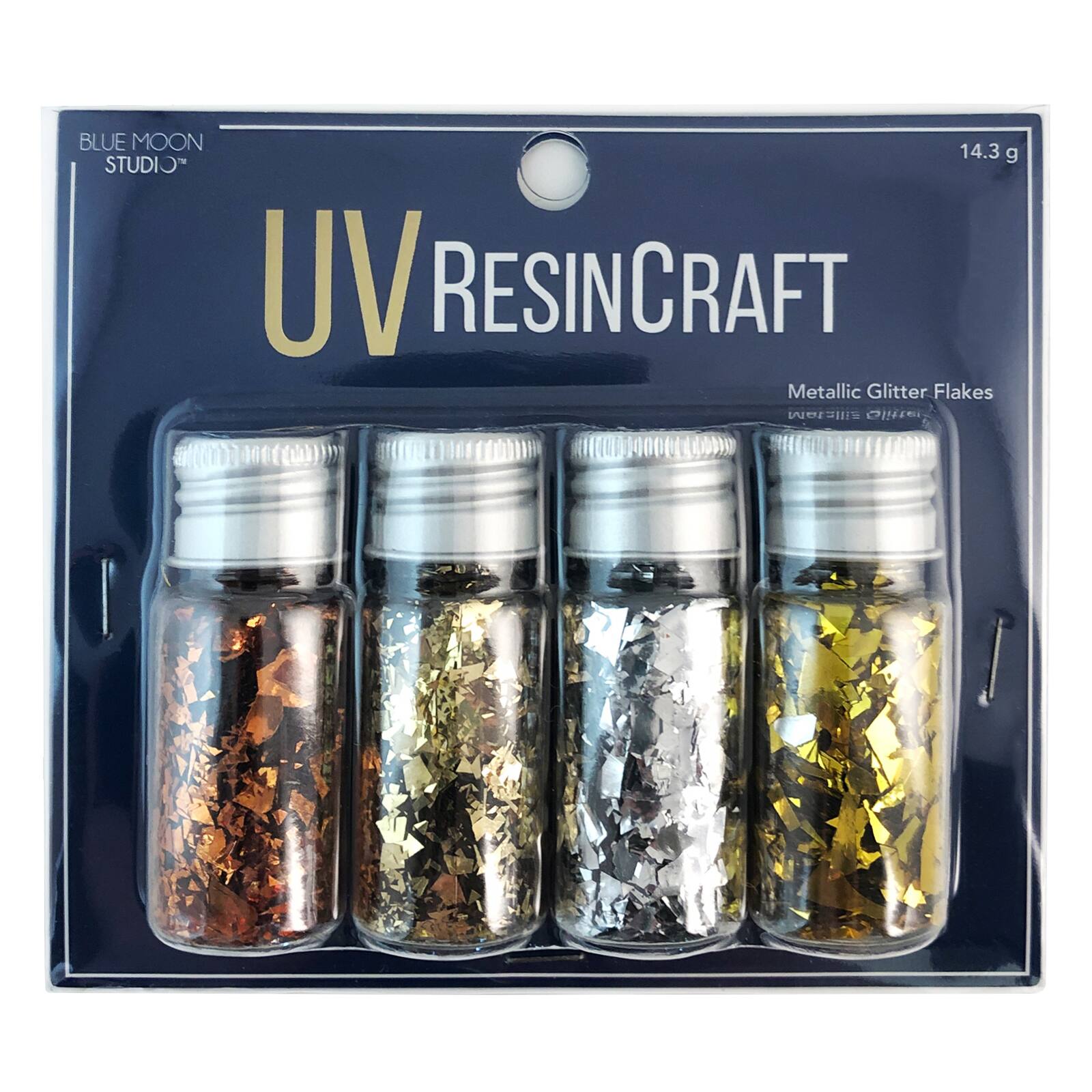 6 Pack: Blue Moon Studio™ UV Resin Craft Metallic Glitter Flakes Set