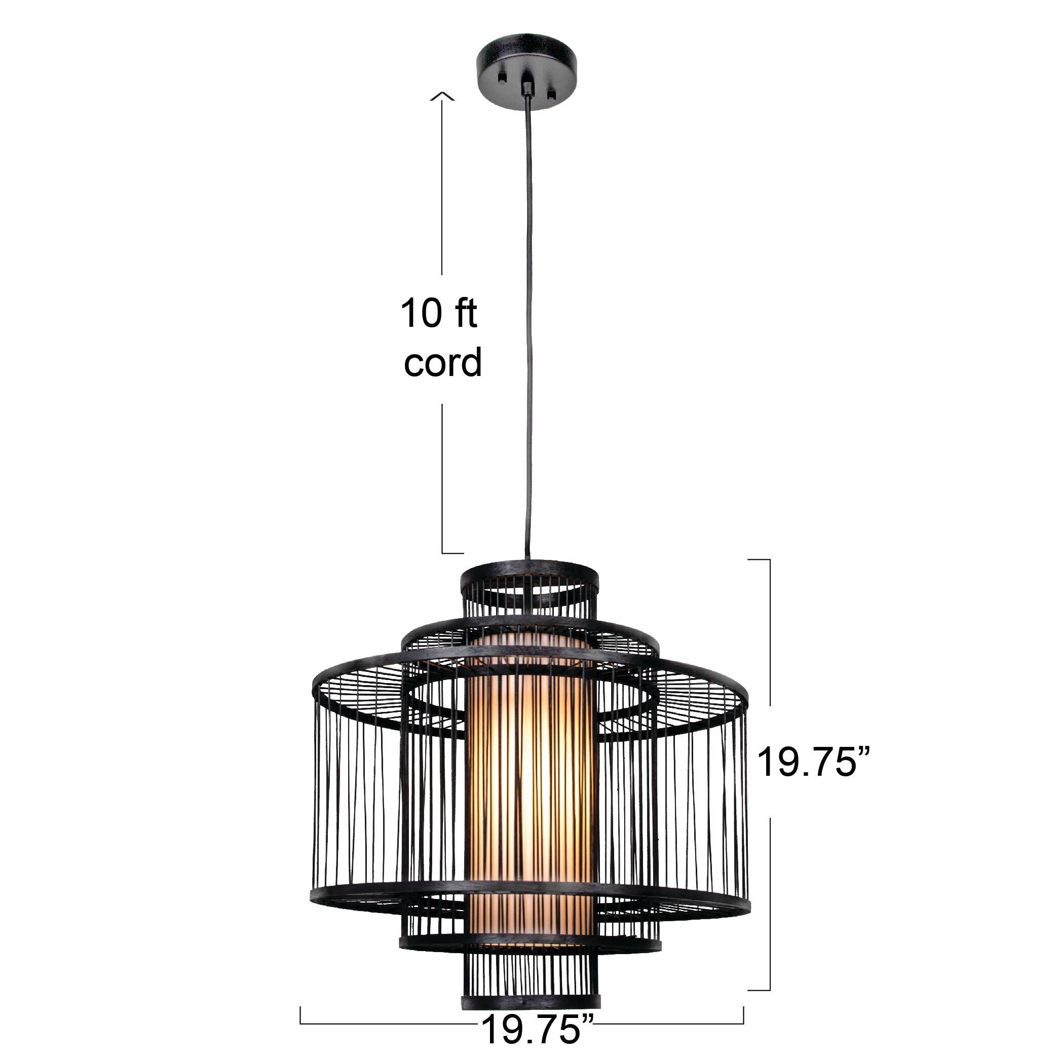 Hello Honey® 19.5" Boho Tiered Bamboo Chandelier