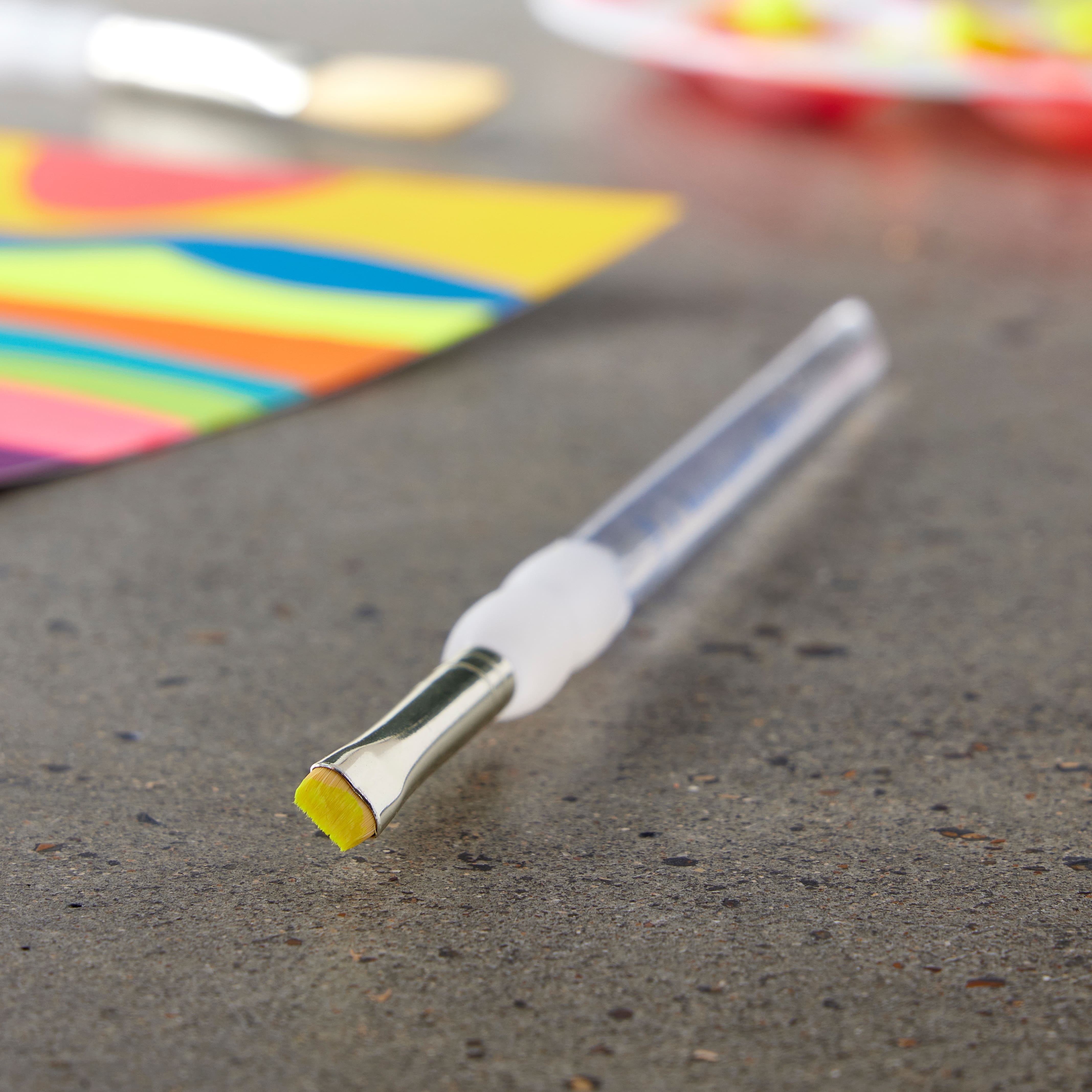 12 Pack: Royal & Langnickel® Soft-Grip™ Golden Taklon Short Handle Short Shader Brush