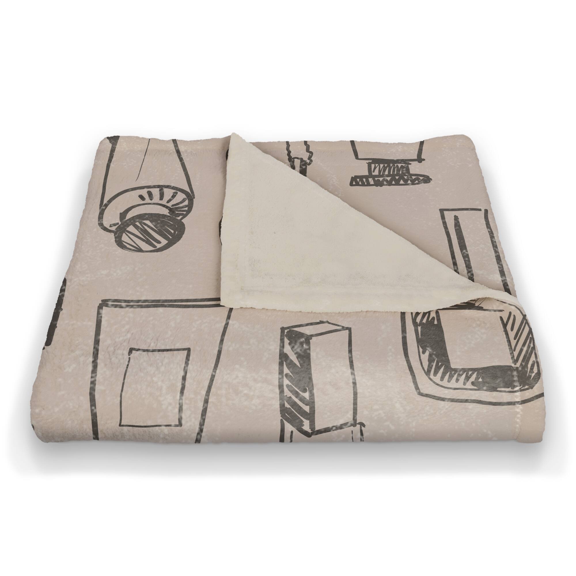 Makeup Icons Coral Fleece Blanket