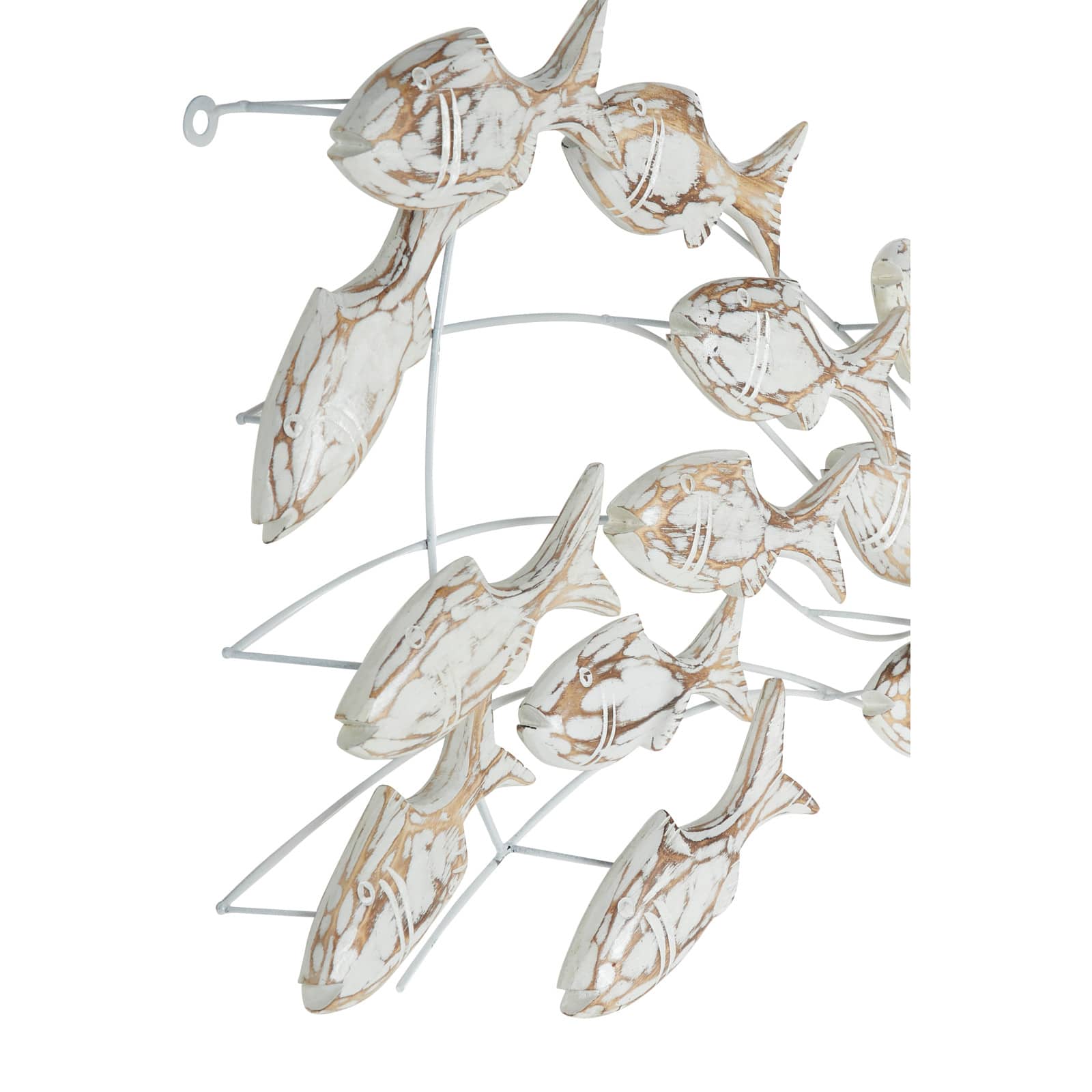 45" White Wood Coastal Wall Decor