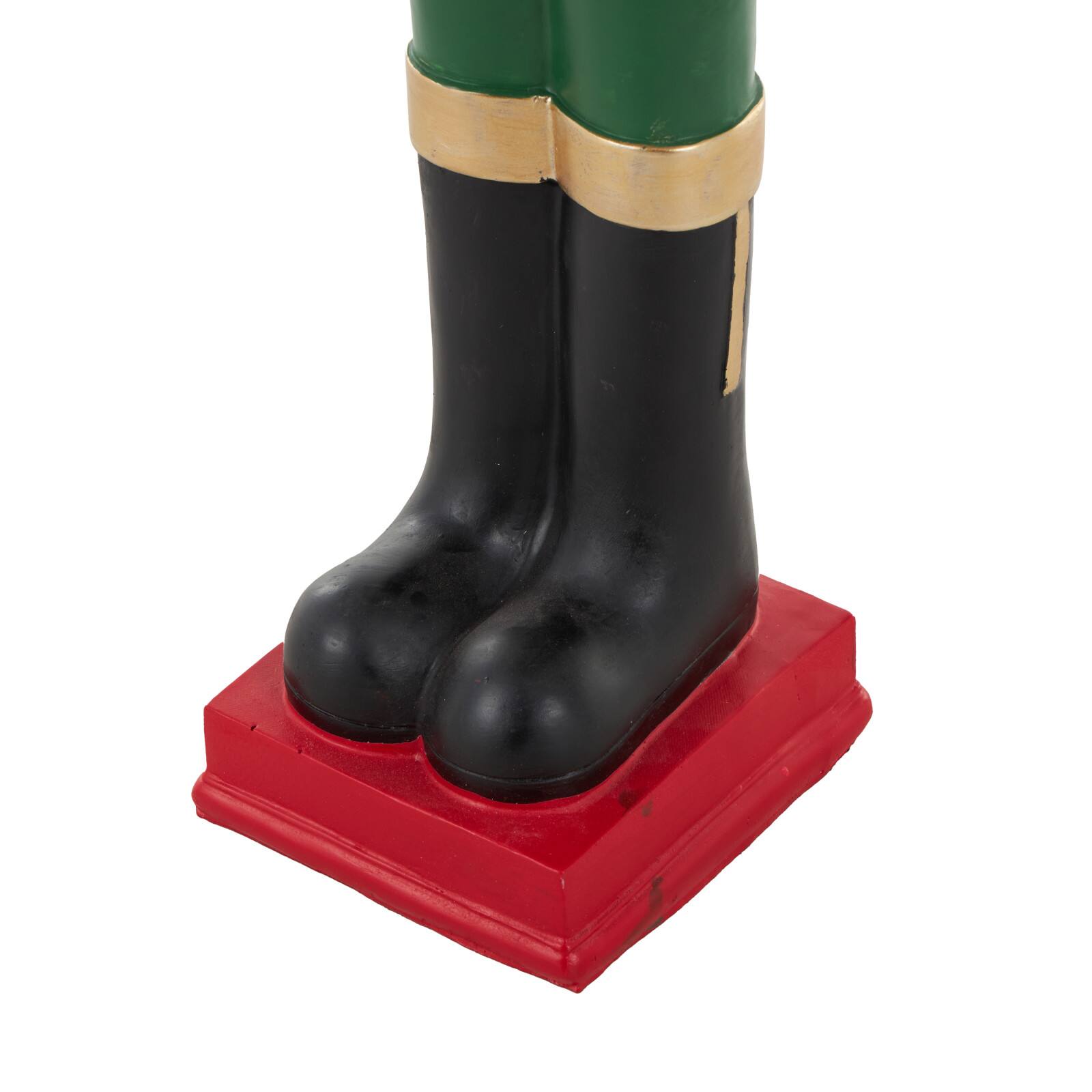  31.5" Fiberglass Dog Tall Soldier Decorative Christmas Sculpture