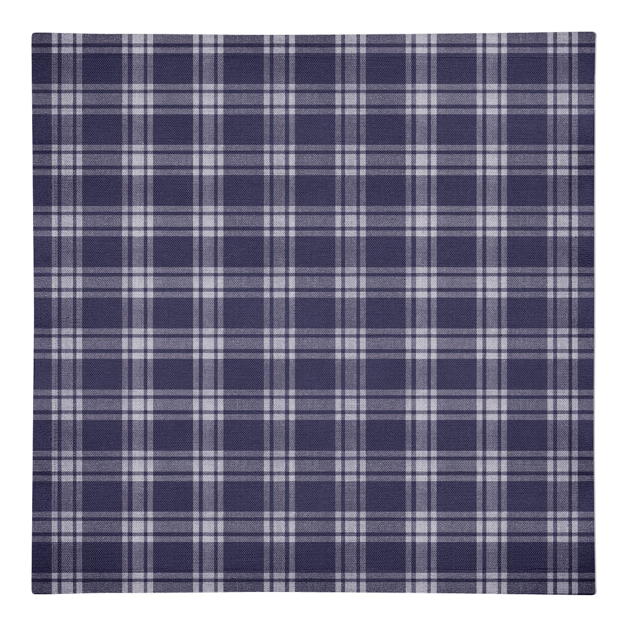 Navy Plaid 10" x 10" Poly Twill Napkin
