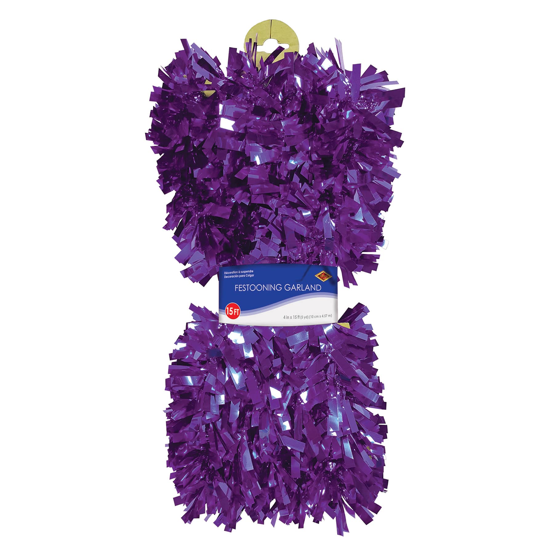 Beistle 15ft. Purple 6-Ply Metallic Festooning Garland