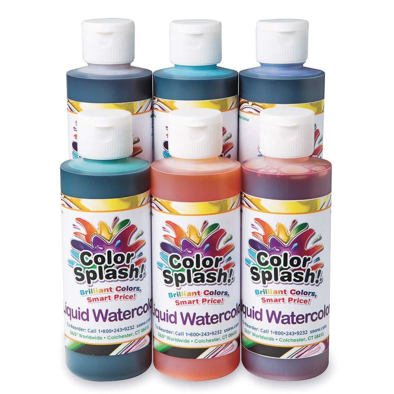 Color Splash!® 6 Color Liquid Watercolor Set, 8oz.