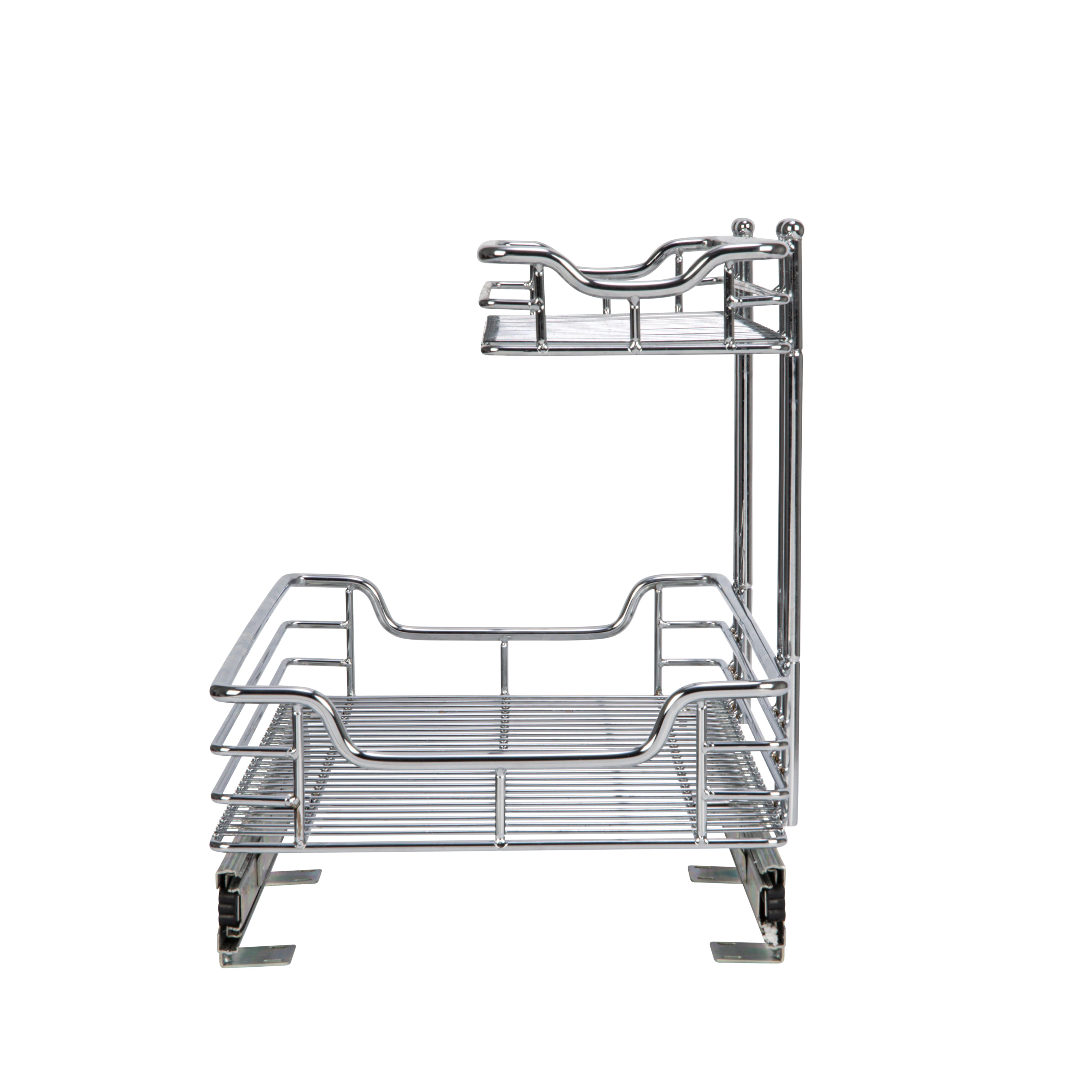 Household Essentials Glidez Chrome 2-Tier Cabinet Organizer