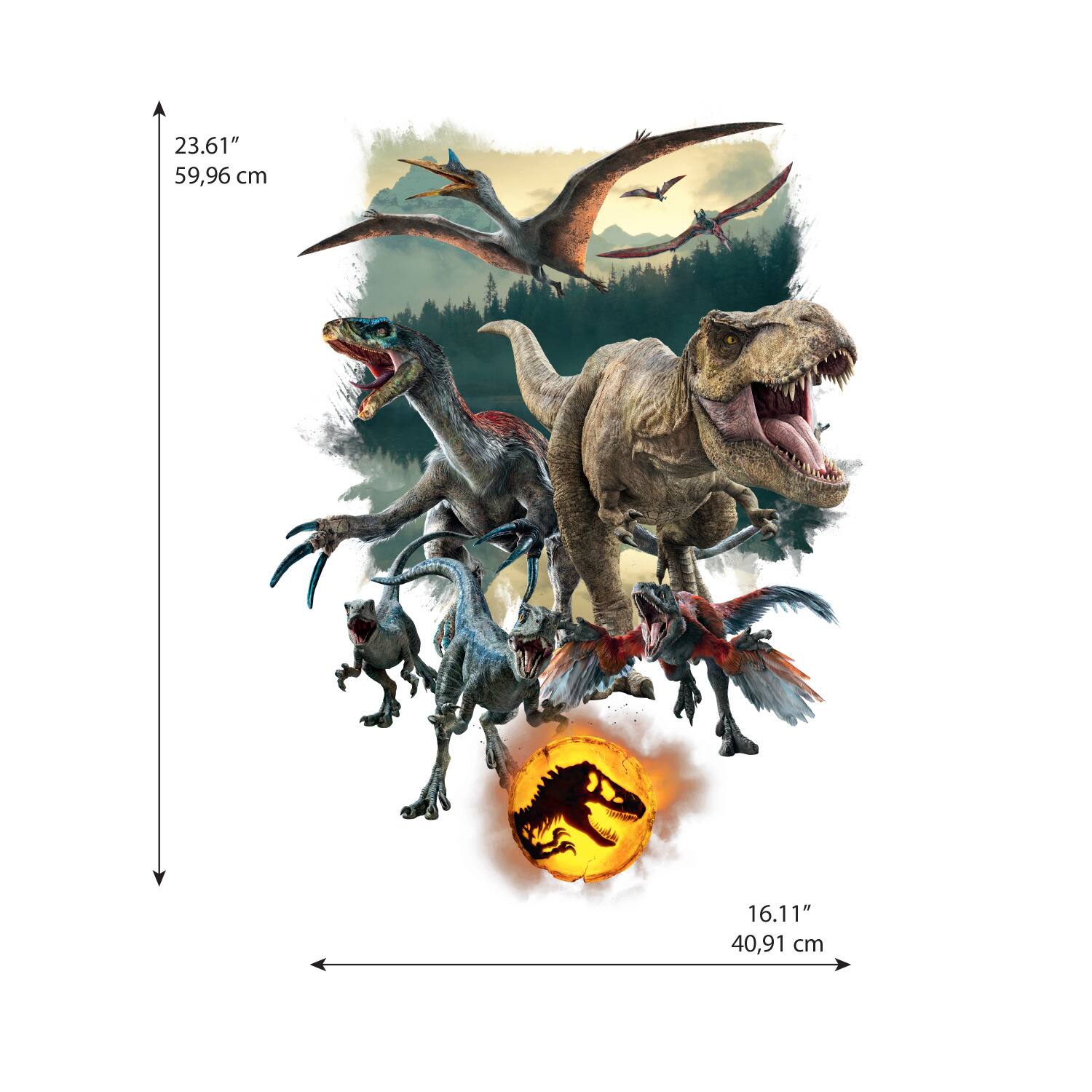 RoomMates Jurassic World: Dominion Peel & Stick Giant Wall Decals w/ Alphabet