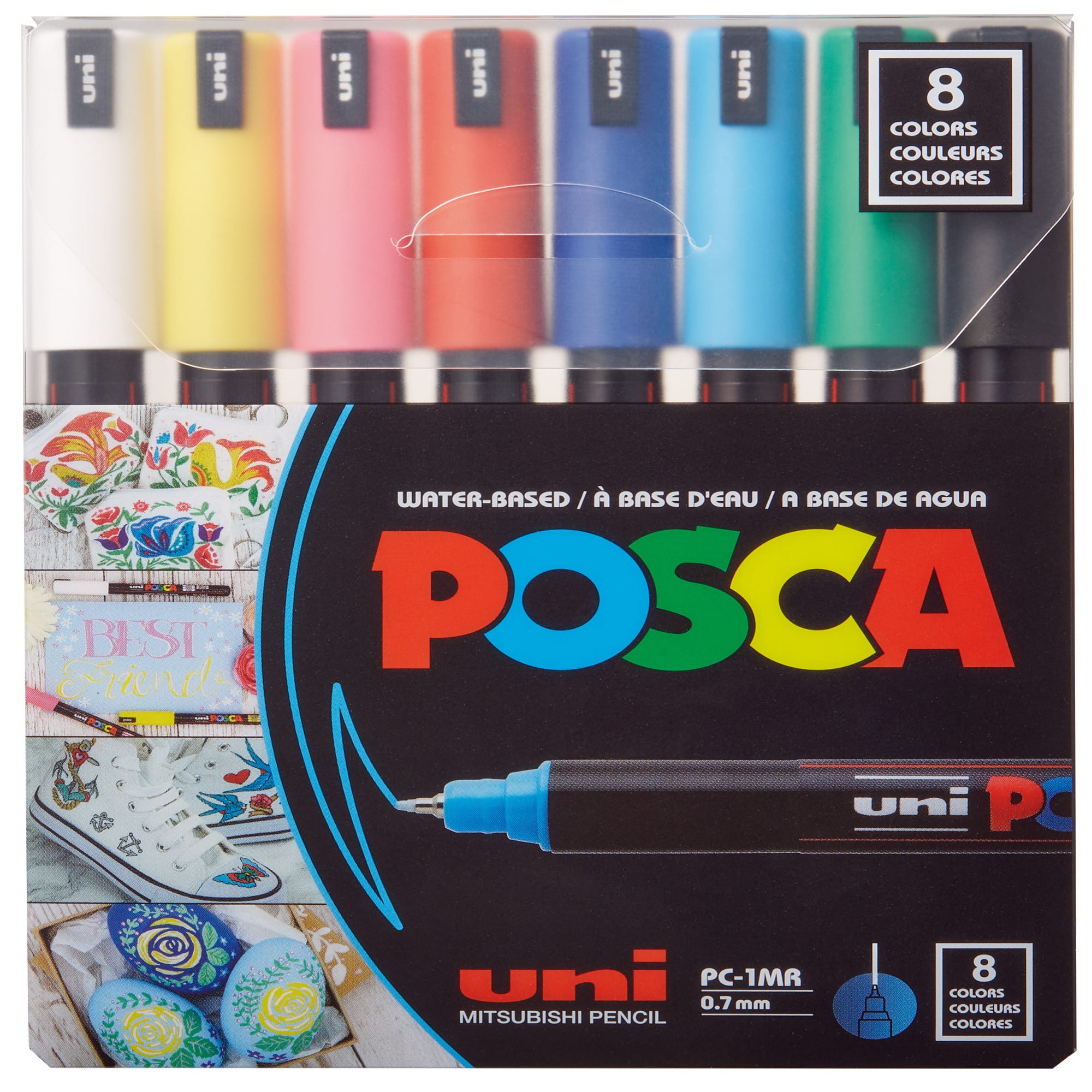 uni® POSCA PC-1MR 0.7mm Bright Colors Water-Based Paint Markers