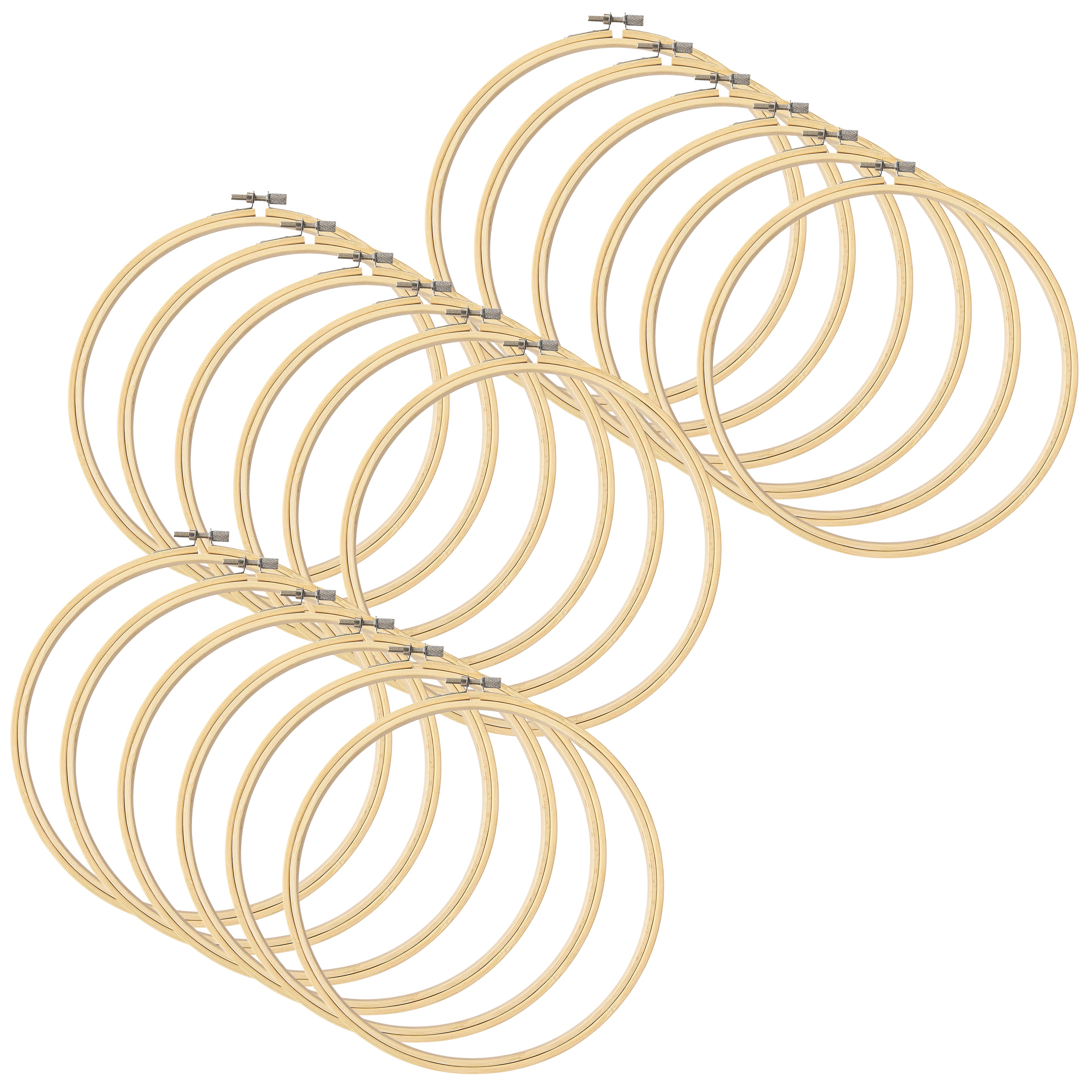 18 Pack: Wooden Embroidery Hoop by Loops & Threads™