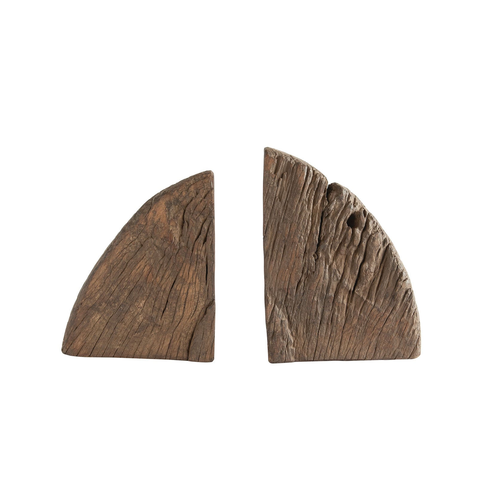 Hello Honey® Found Wood Wheel Cog Bookends Set