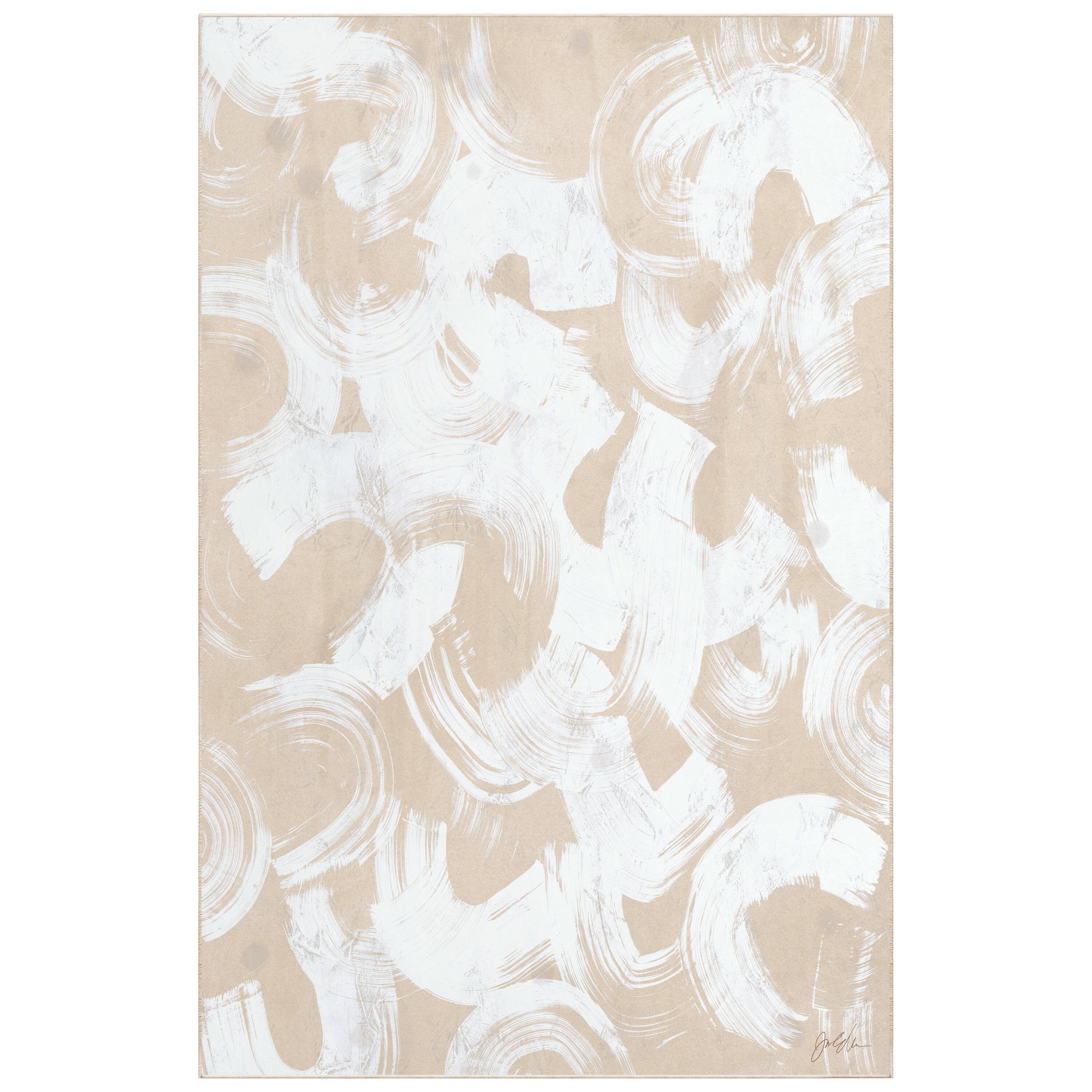 Empire Art Direct 5ft. x 7.5ft. Swish Stone I B Tapis D'Art Washable Abstract Area Rug