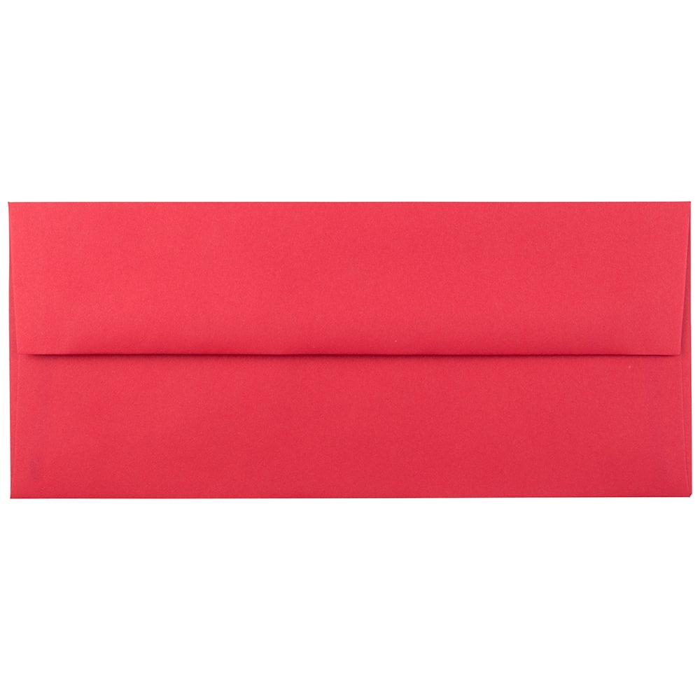 JAM Paper #10 Red Business Colored Envelopes, 500ct.