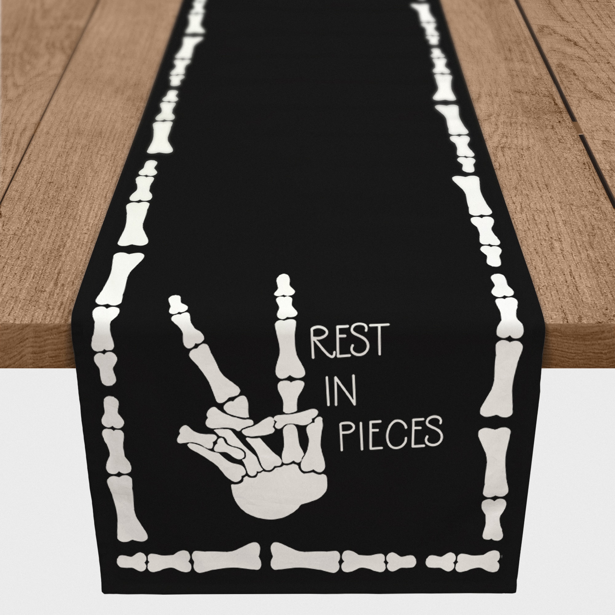 Rest in Pieces Poly Twill Table Runner