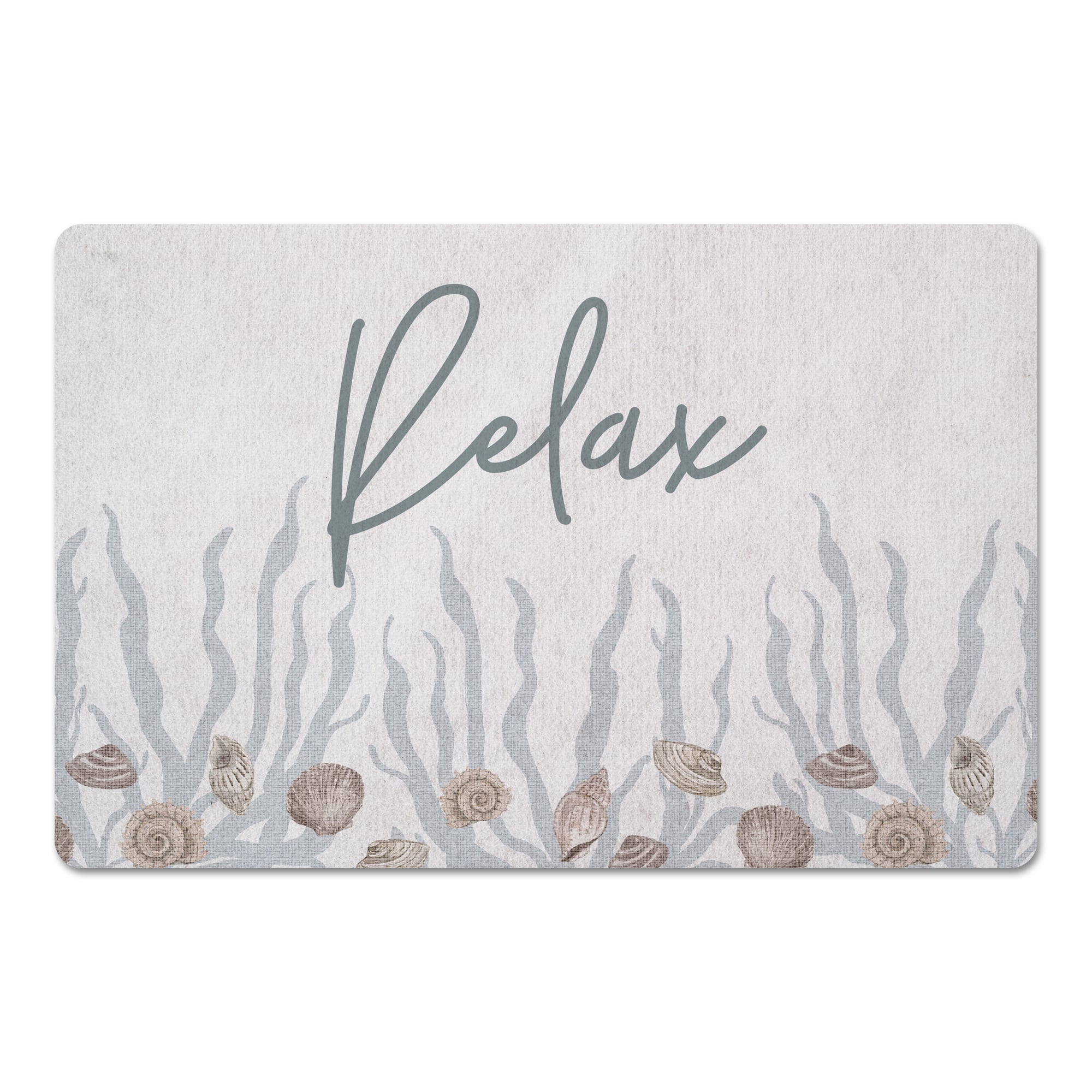 Relax Shell & Coral Border Floor Mat