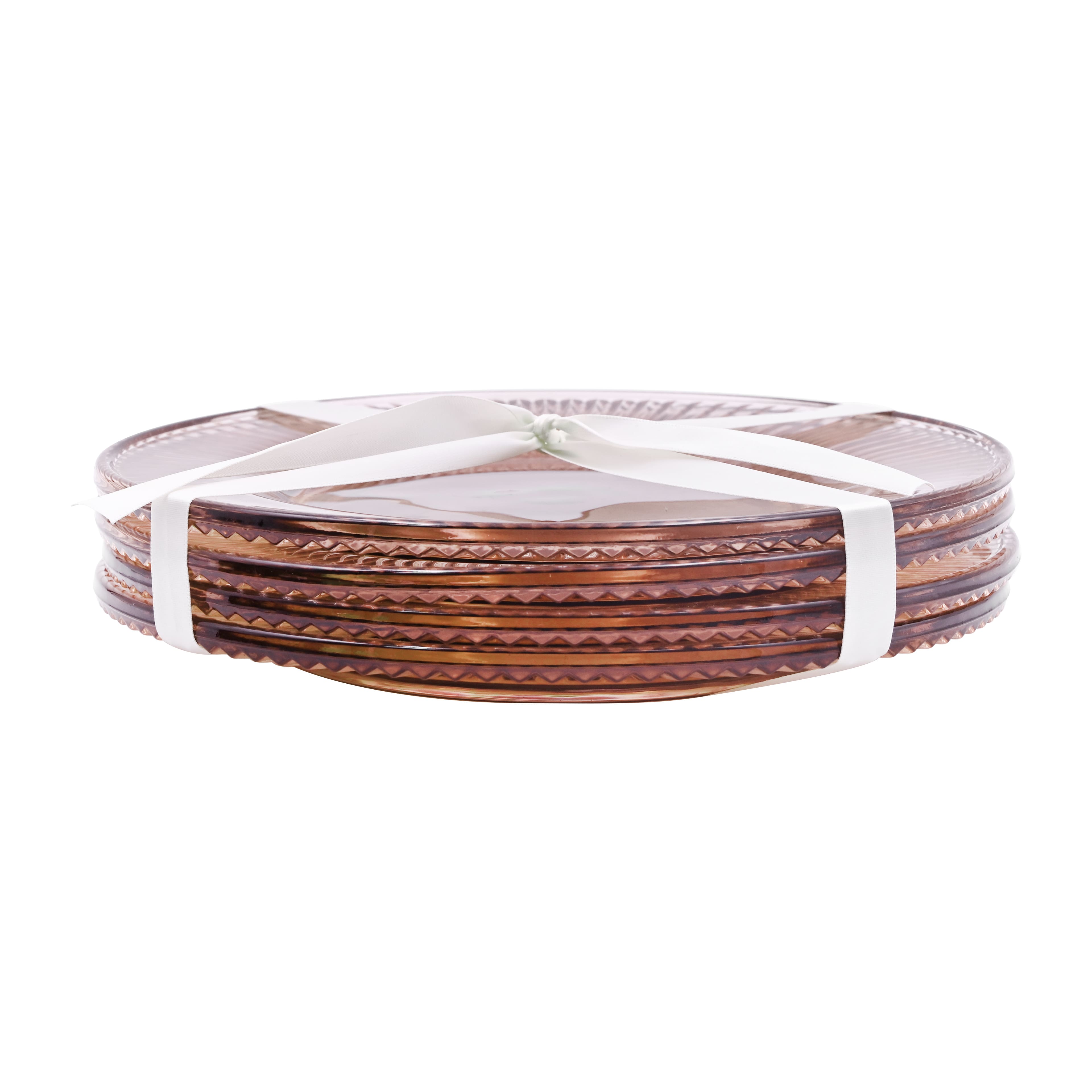 9" Pink Glass Plates, 4ct. by Celebrate It™