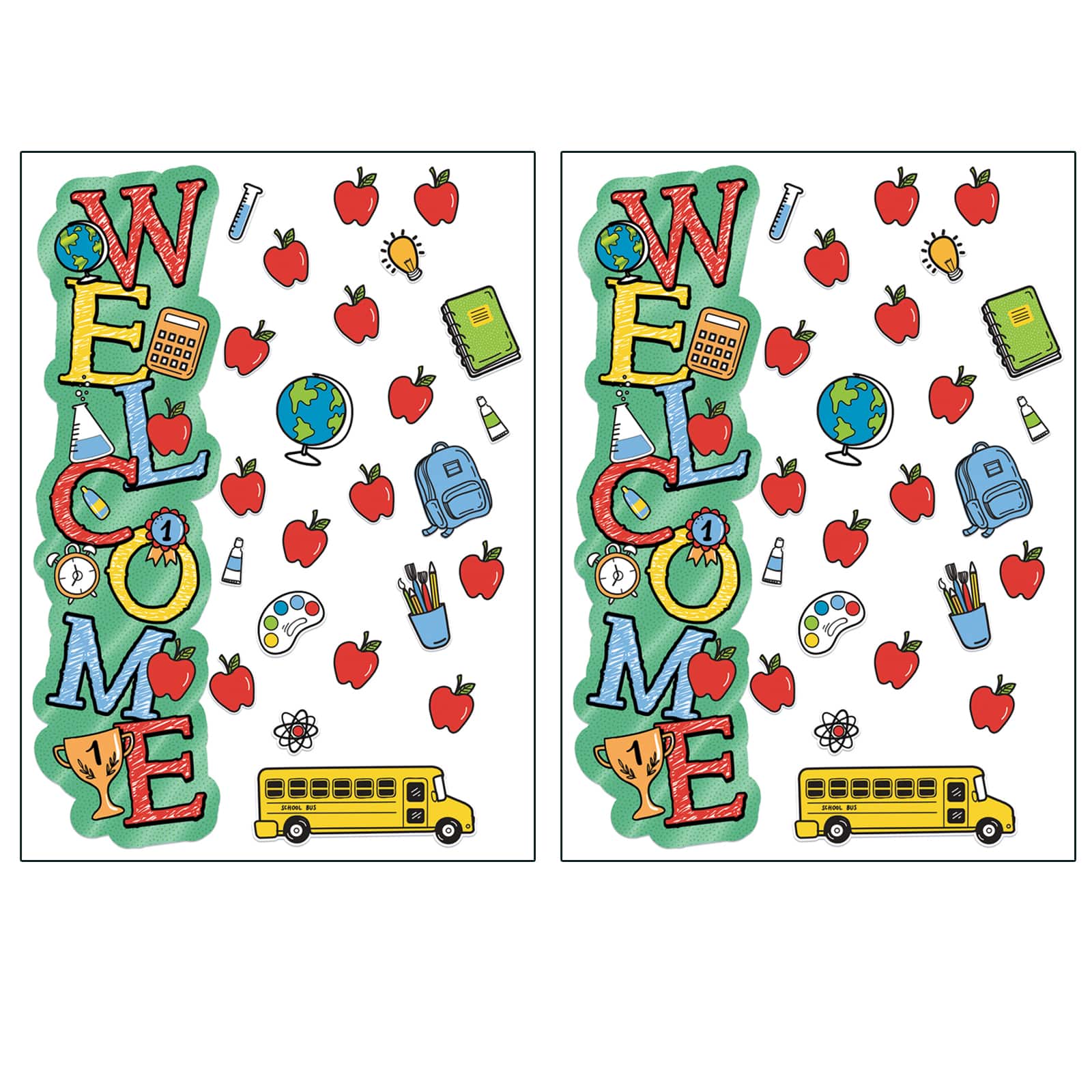 Eureka® Back to School Welcome All-In-One Door Decor Kit, 2 Sets of 40