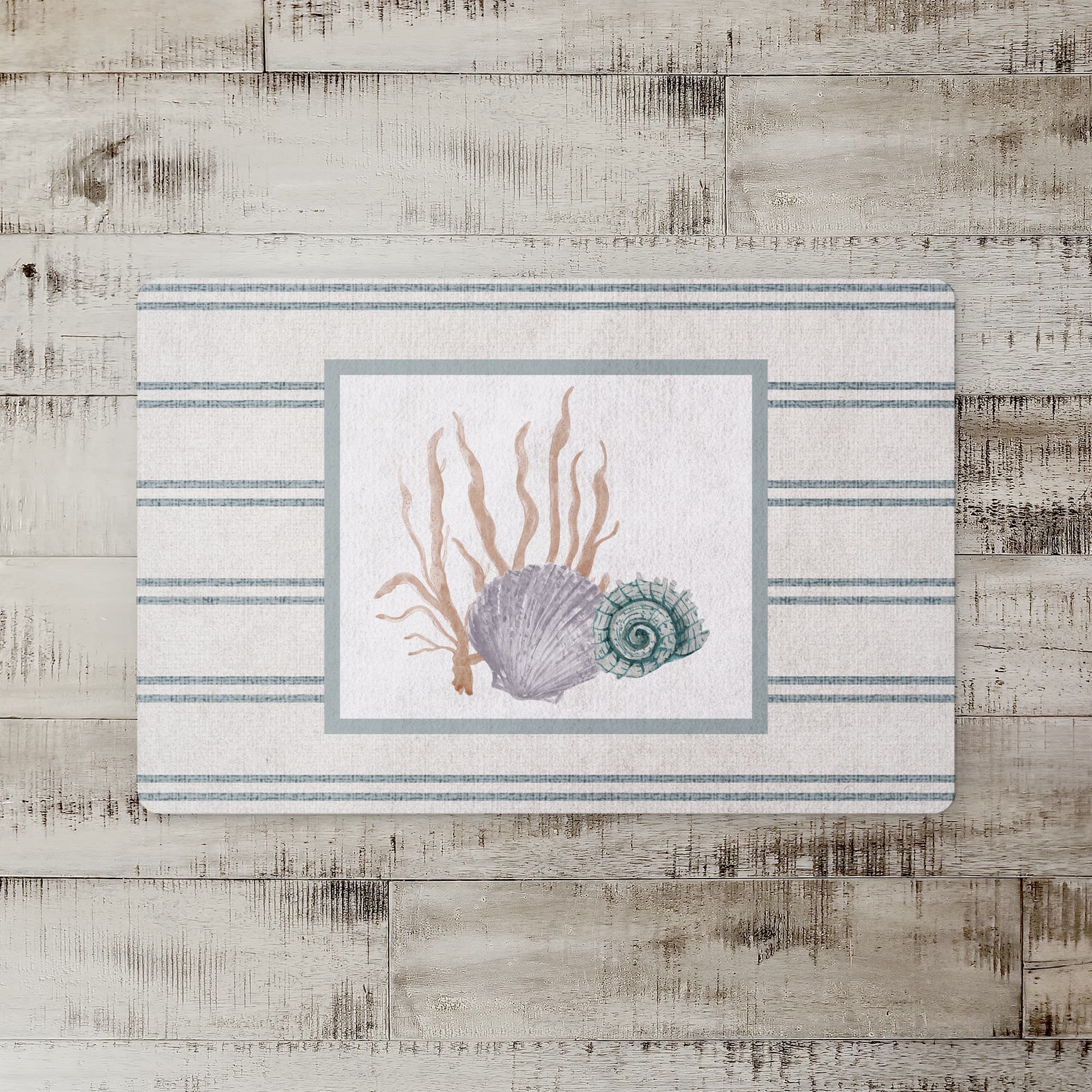 Scallop and Snail Shell 18" x 27" Floor Mat