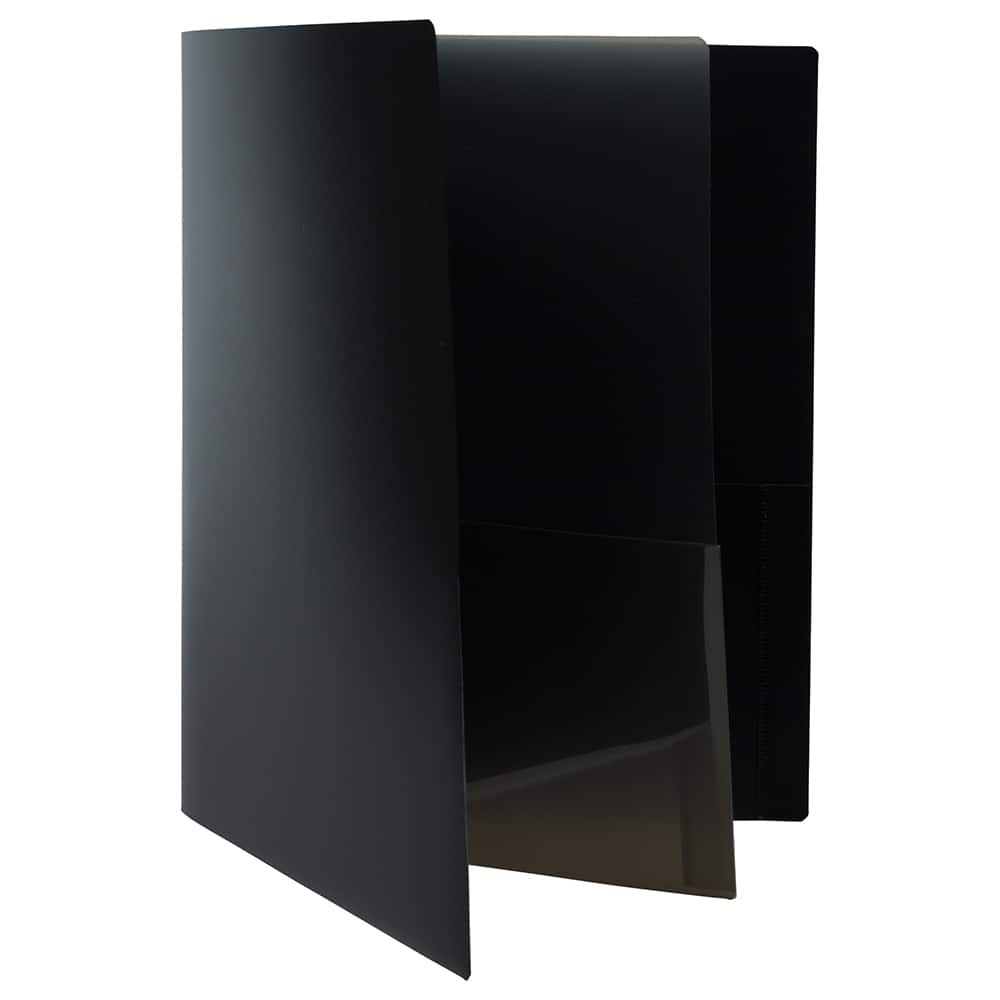 JAM Paper Heavy Duty Plastic 4-Pocket Folder, 2ct.