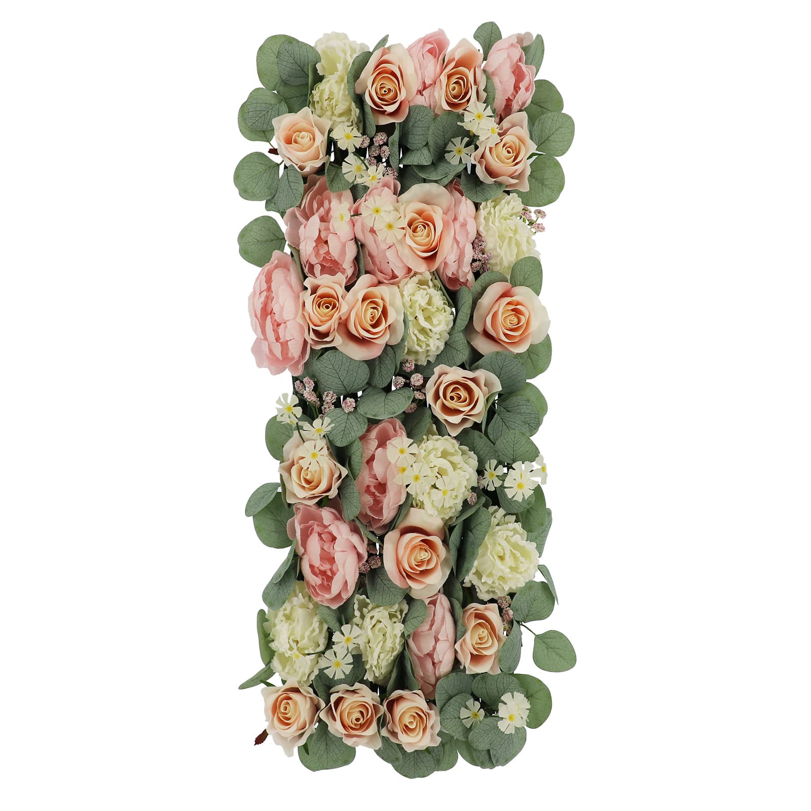 47.25" Pink & White Peony & Rose Décor Trellis by Ashland®