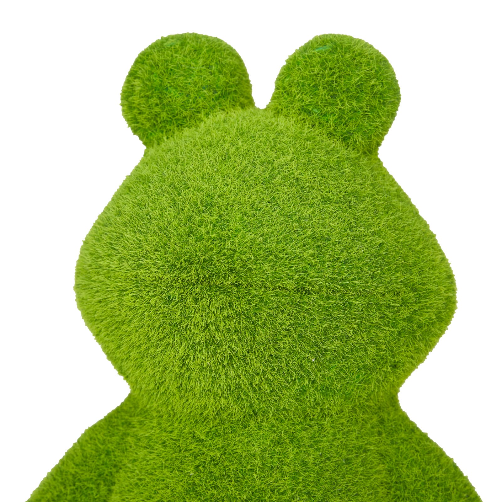 Green Ceramic Eclectic Frog Garden Sculpture, 12" x 7" x 13"