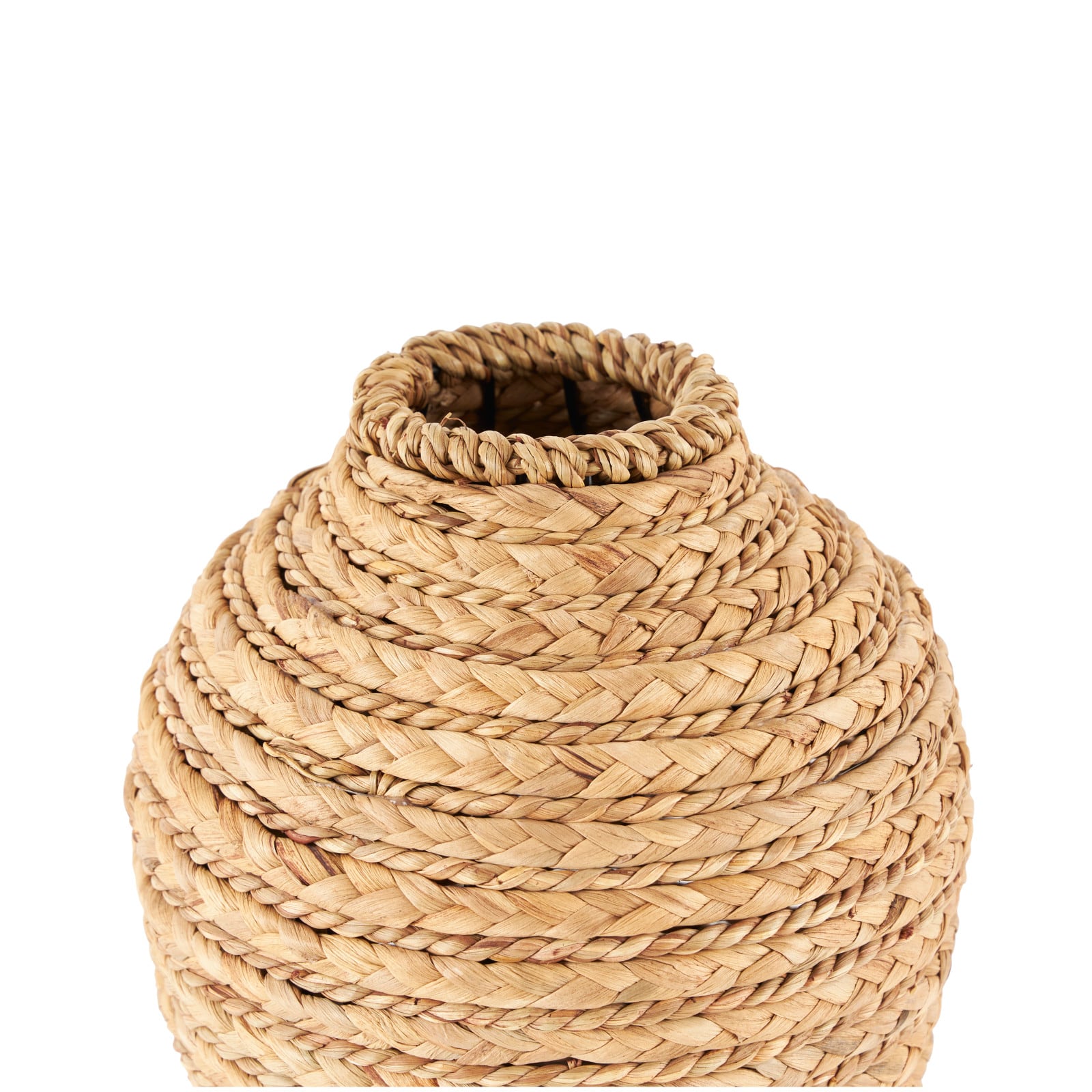 13" Brown Seagrass Handmade Braided Vase
