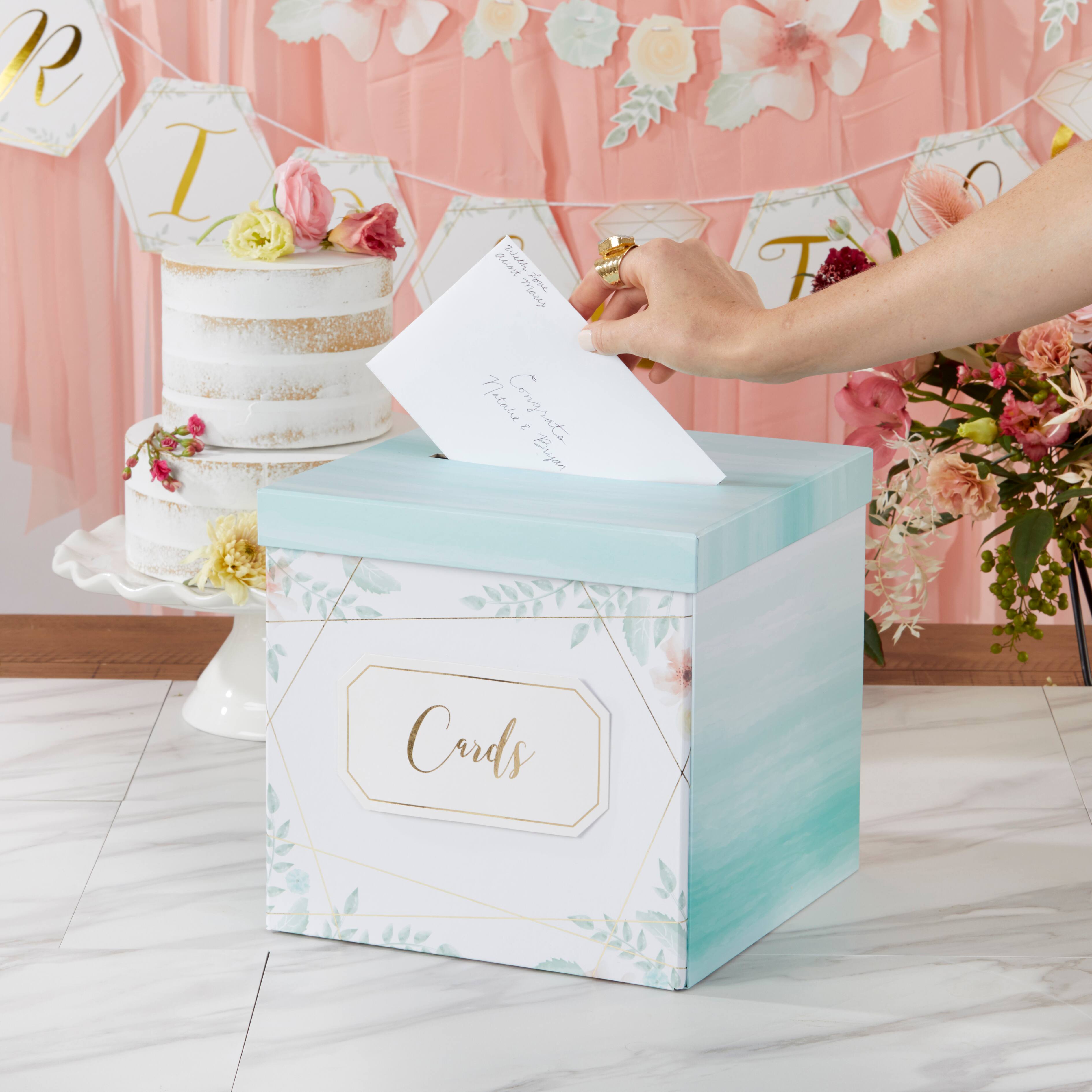 Kate Aspen® Geometric Floral Card Box