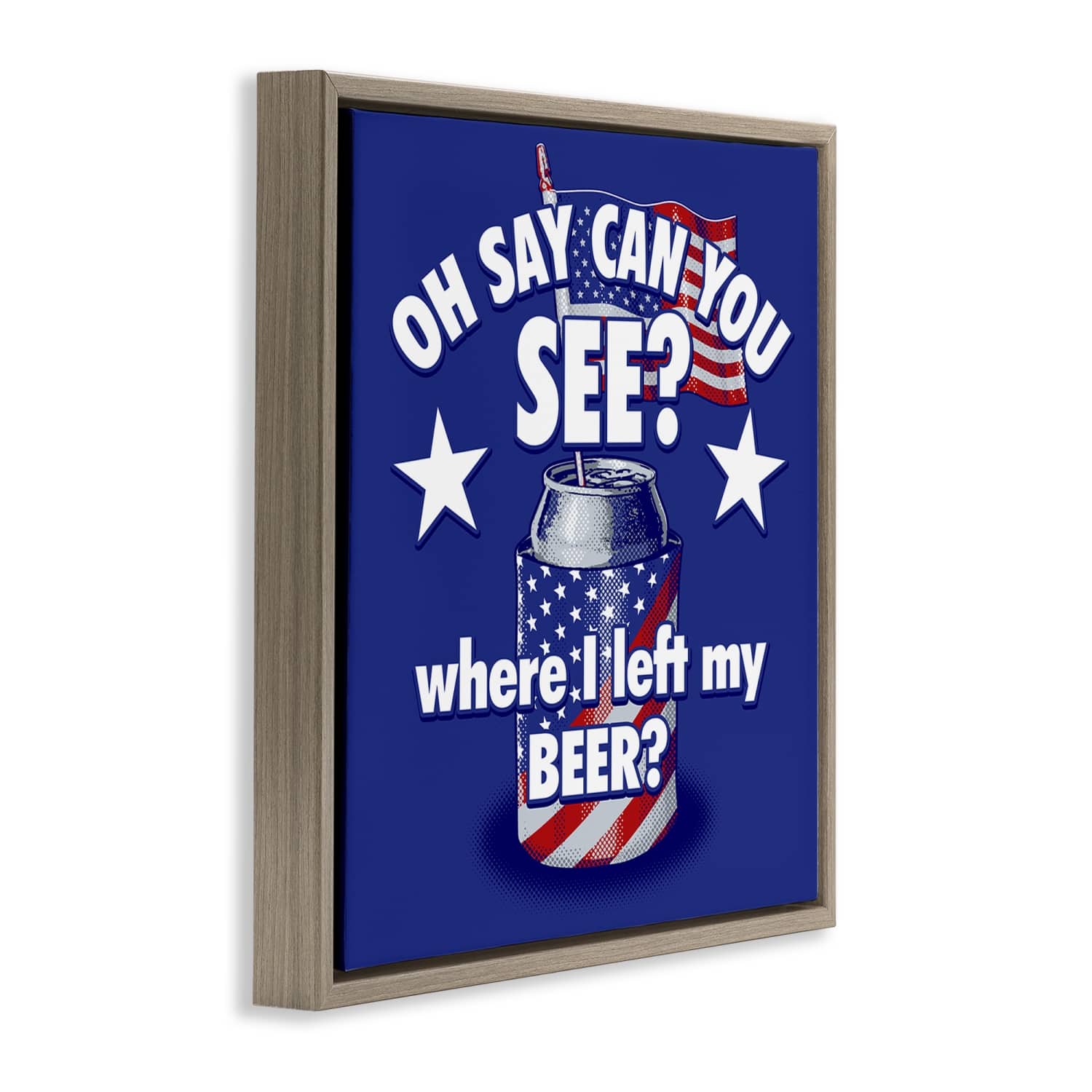 Stupell Industries Funny Patriotic Beer Floater Framed Art
