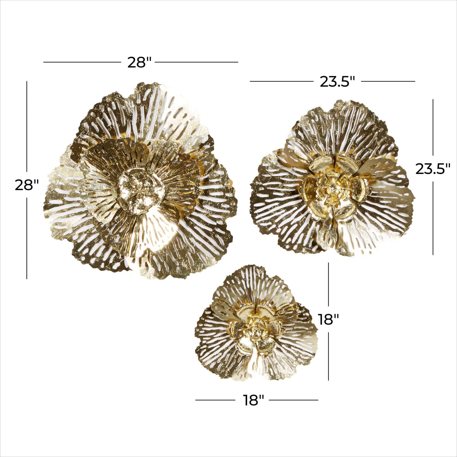 Gold Metal Glam Wall Décor Set