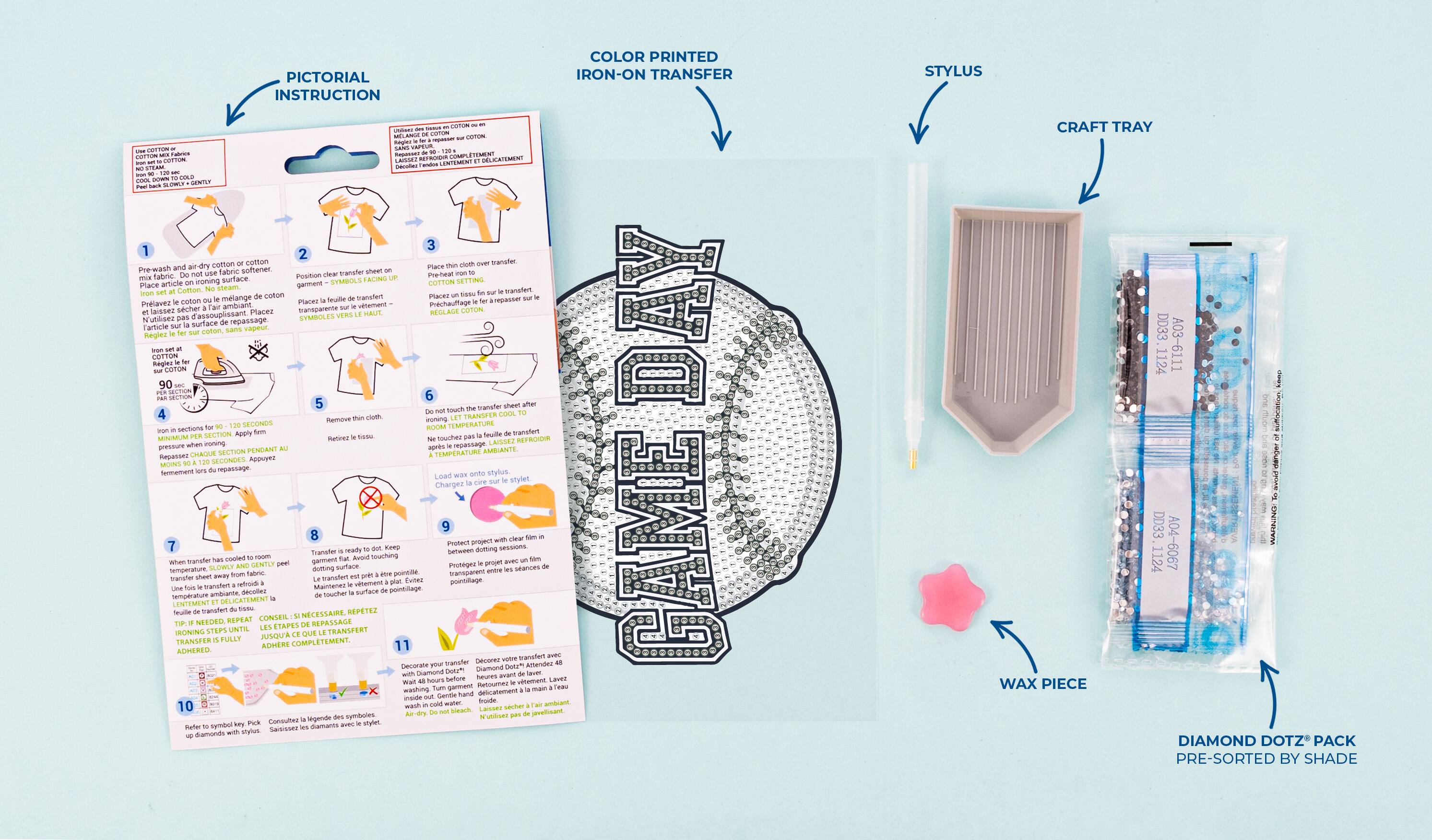 Diamond Dotz® Gameday Baseball Iron-On 'n' Dot Kit
