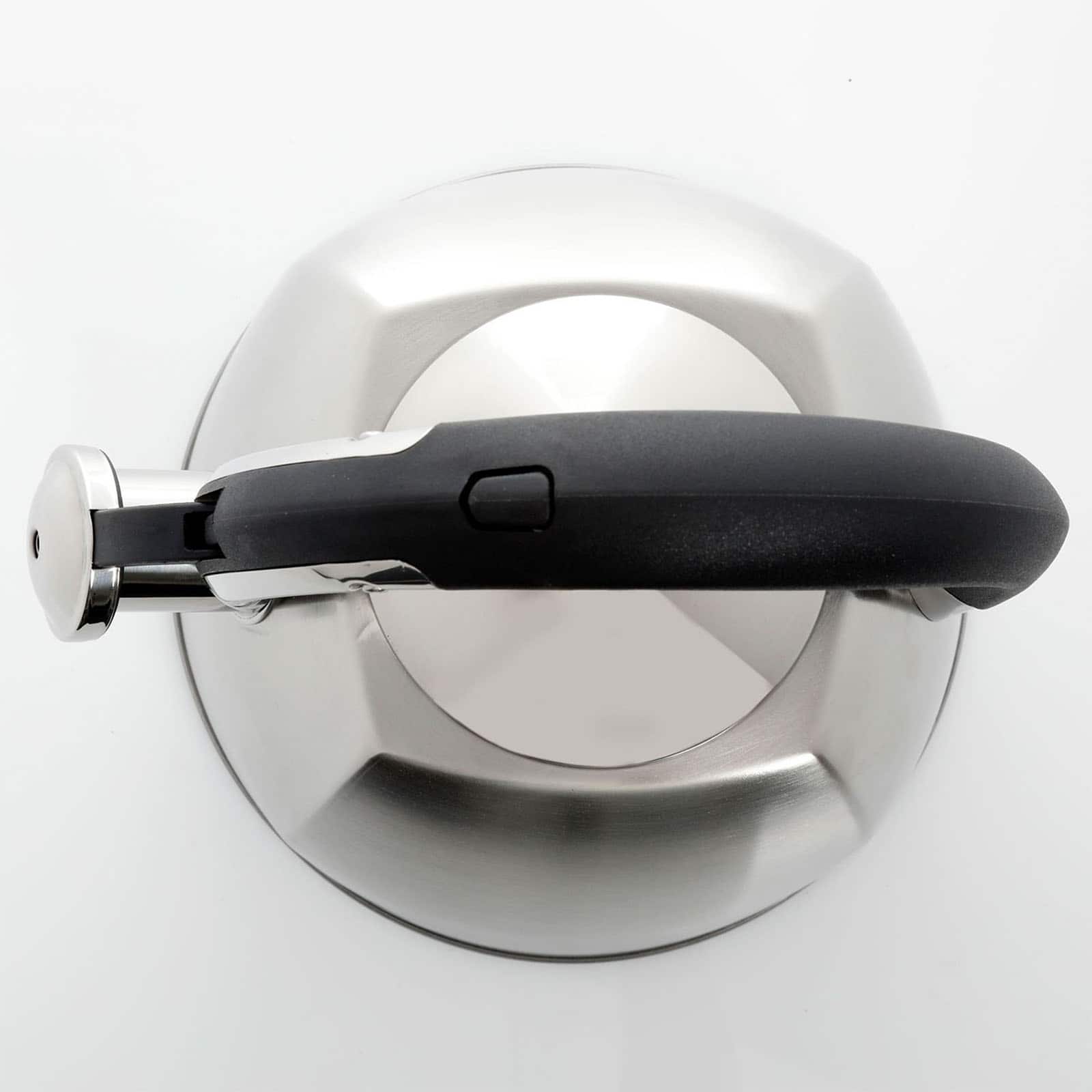 Mr. Coffee Belgrove 2.5qt. Brushed Stainless Steel Whistling Tea Kettle with Nylon Handle