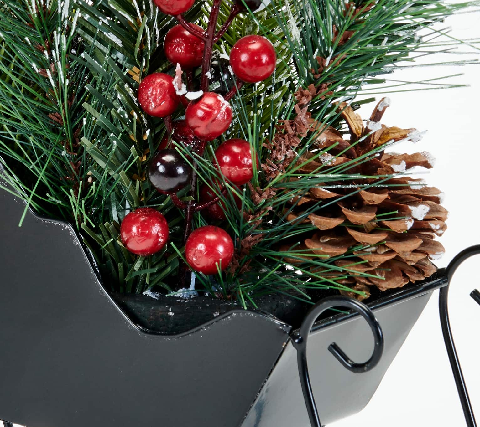 11" Metal Sleigh Christmas Tabletop Decoration
