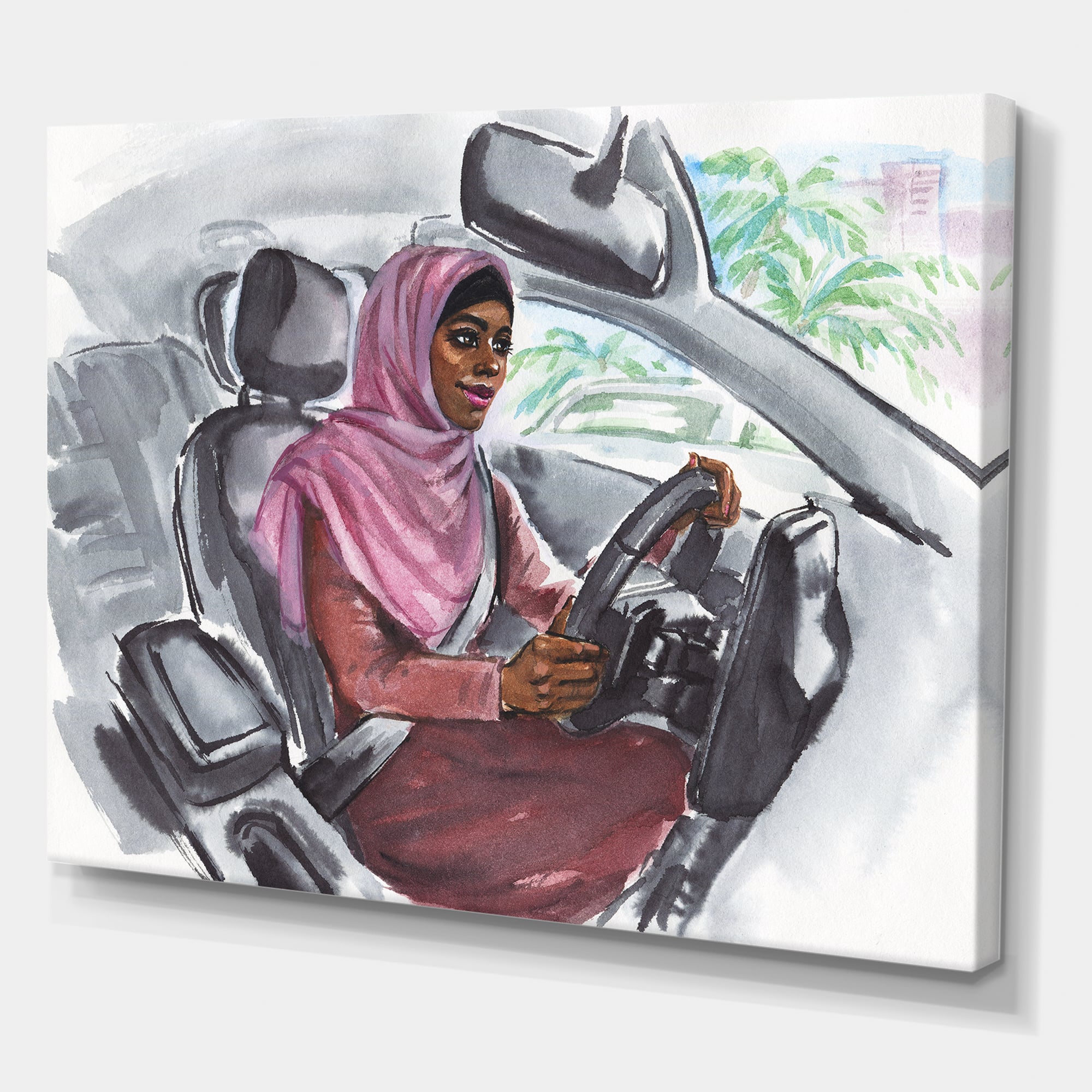 Designart - Arabian Woman Driving A Car III