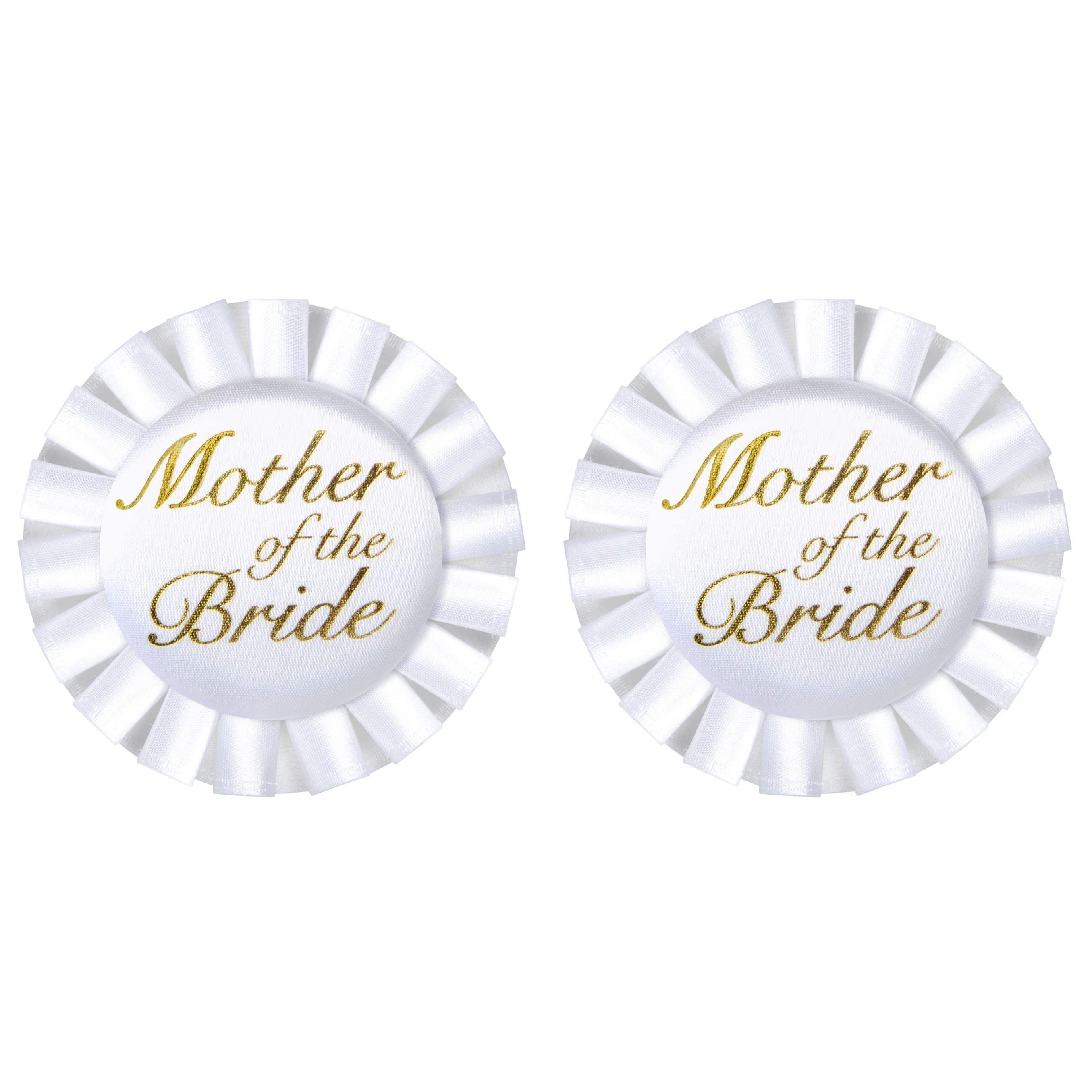 Beistle 3.5" Mother of the Bride Satin Buttons, 2ct.