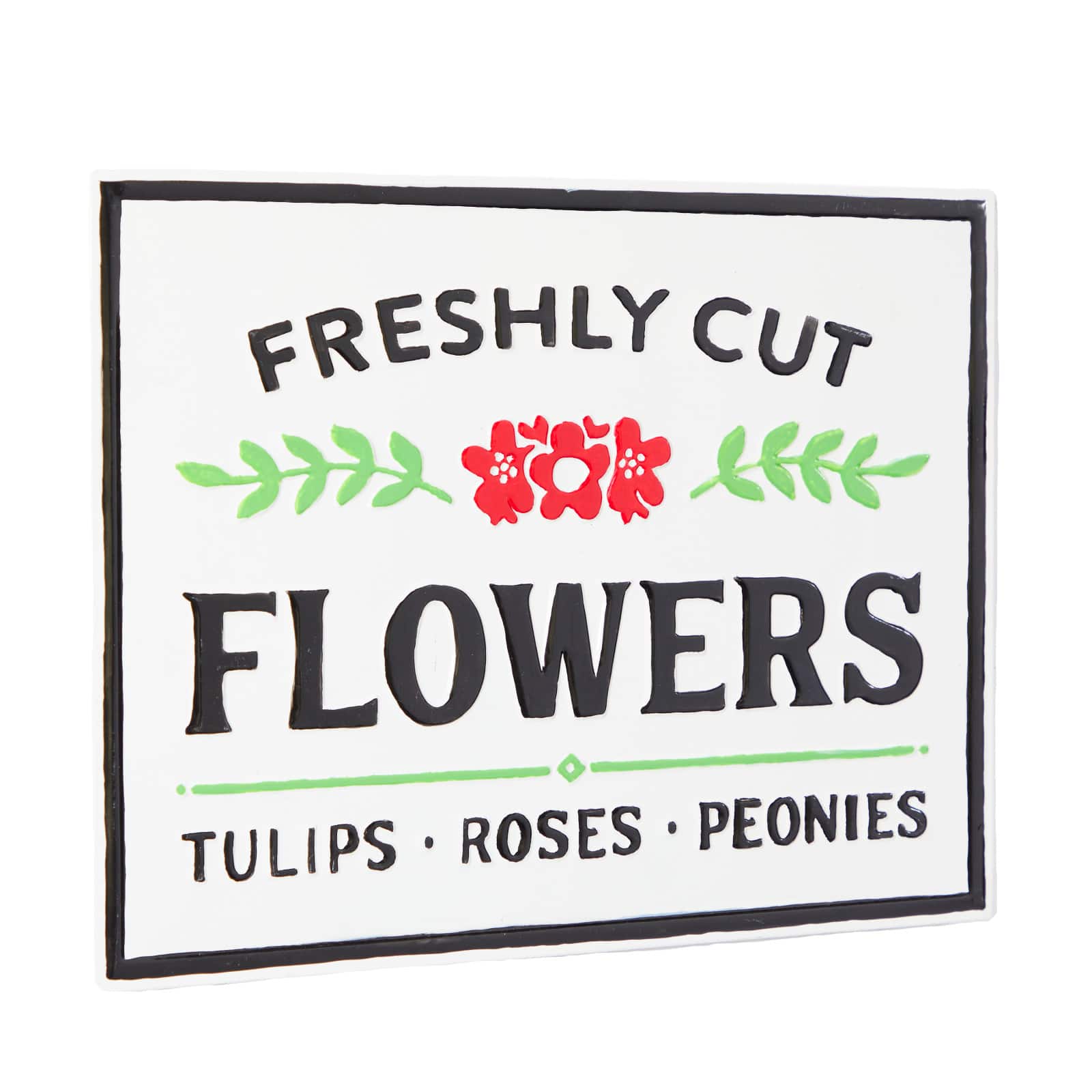 20" White Farmhouse Metal Wall Sign
